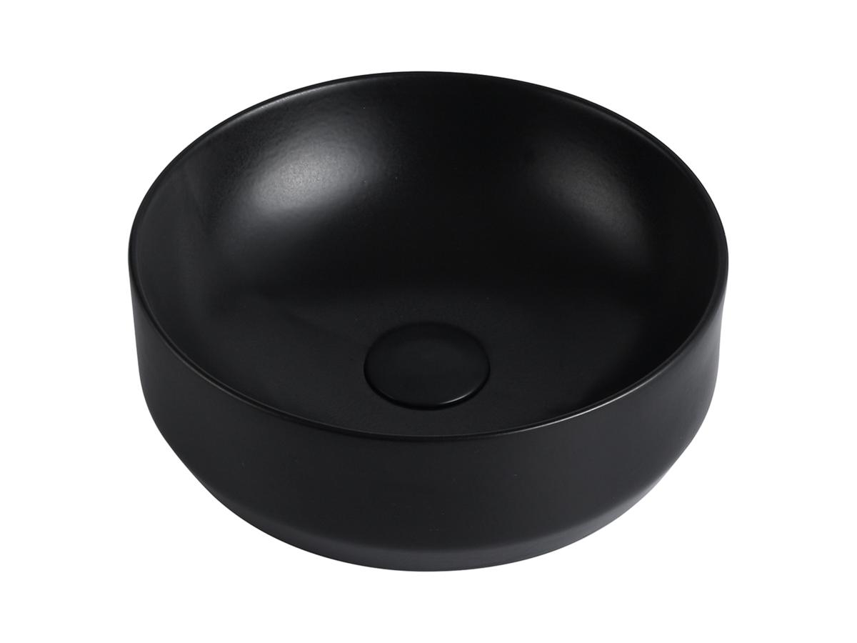 Aufsatzwaschbecken - Keramik - Schwarz matt - 36 cm - KANELLE II günstig online kaufen