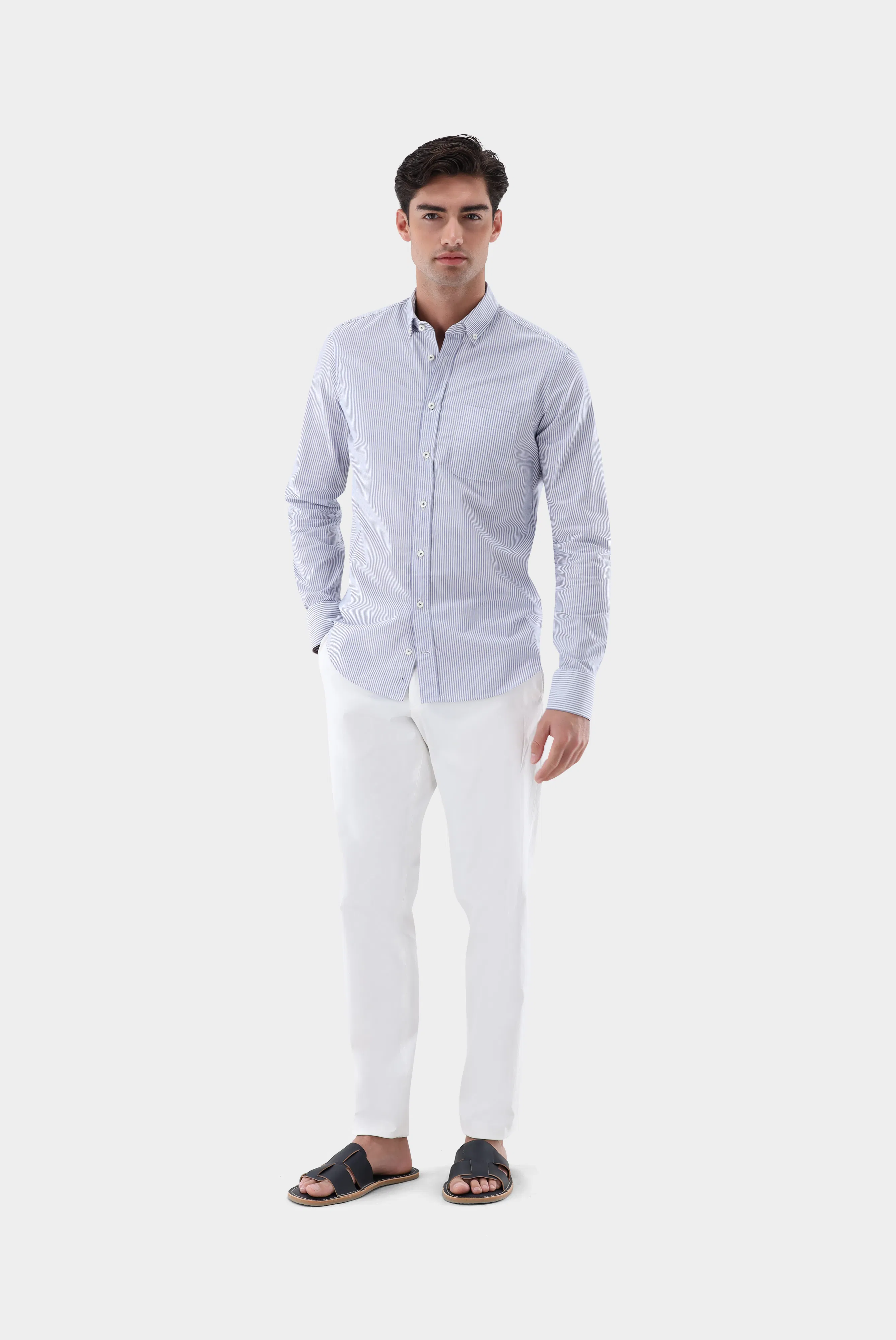 Gestreiftes Oxford Hemd Slim Fit günstig online kaufen