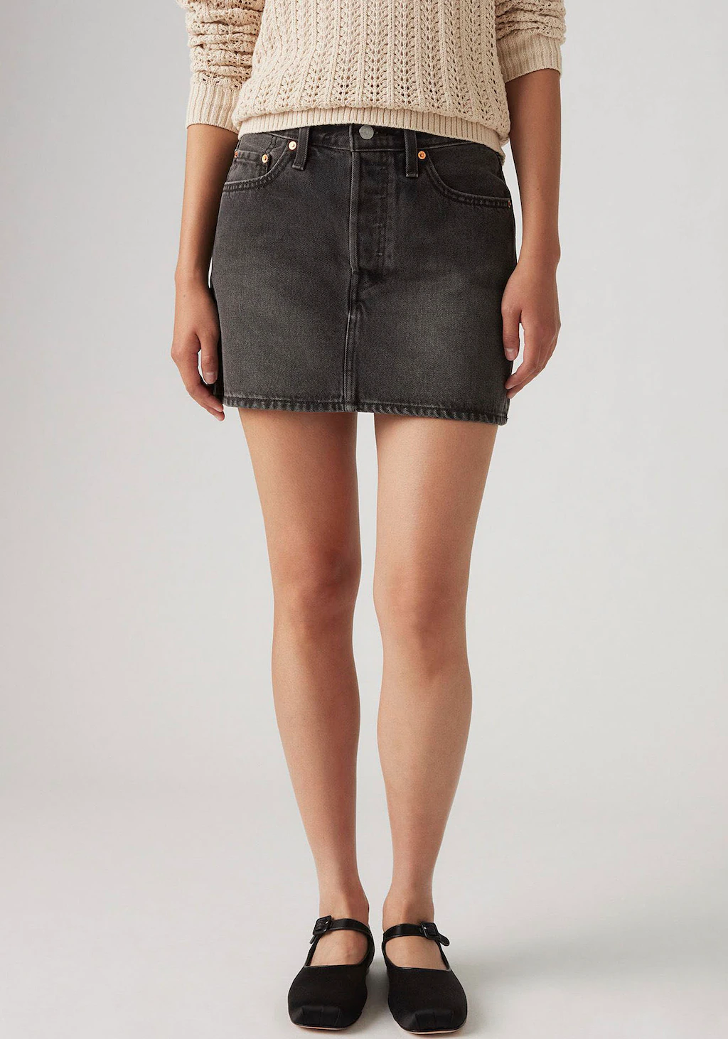 Levis Jeansrock "ICON SKIRT", mit Used-Effekten und ausgefransten Kanten günstig online kaufen