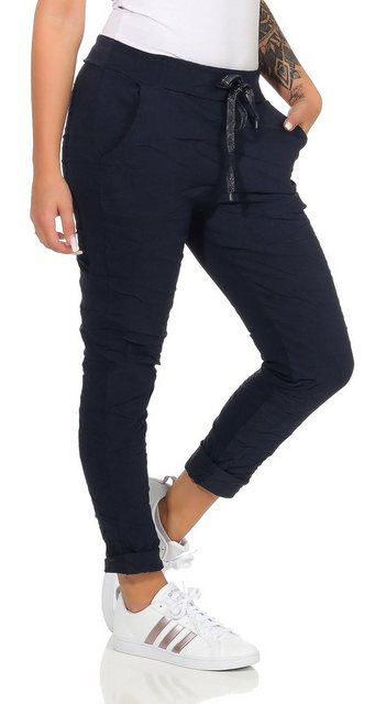 CLEO STYLE Stoffhose Damen Jogginghose 88 Dunkelblau günstig online kaufen