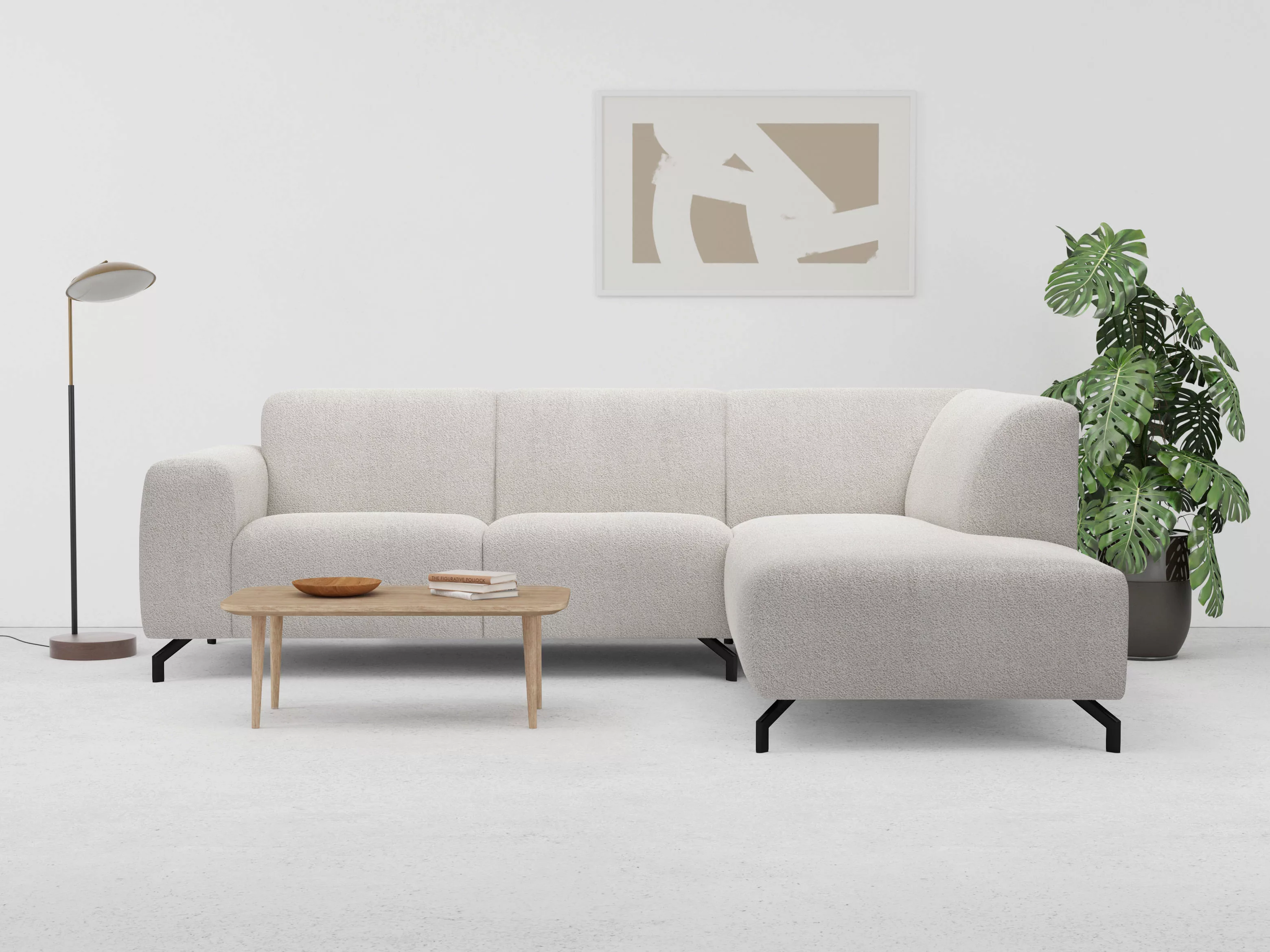 Places of Style Ecksofa "Oleandro, L-Form,", mit unterschiedlichem Sitzkomf günstig online kaufen