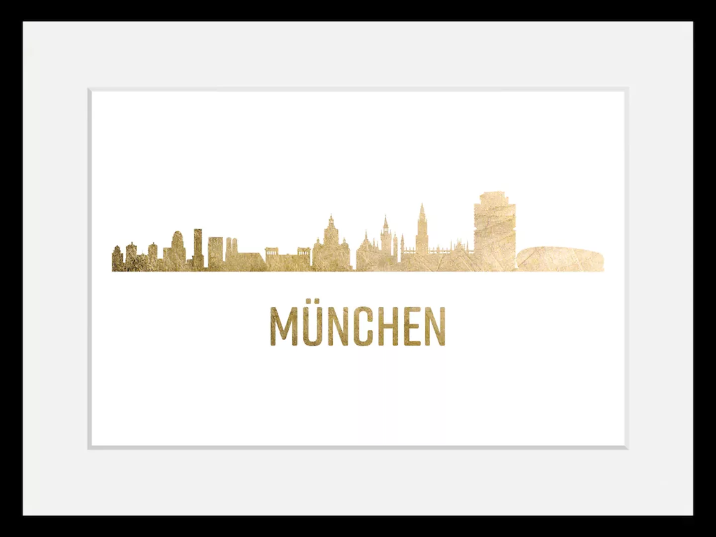 queence Bild »München Skyline GOLD«, Städte, (1 St.) günstig online kaufen