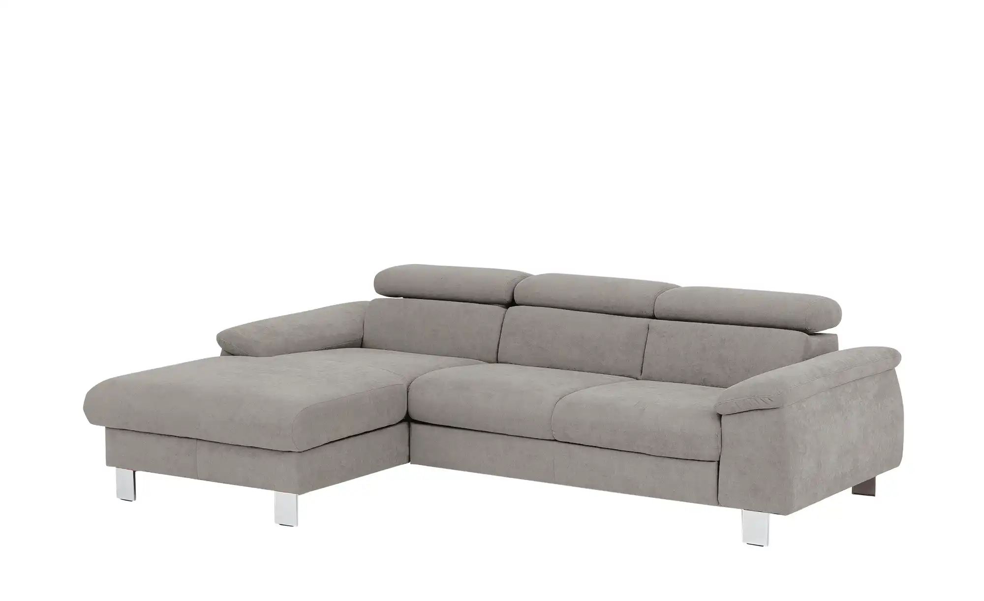 uno Ecksofa aus Velours Micky ¦ grau ¦ Maße (cm): B: 166 H: 72 T: 244 Polst günstig online kaufen