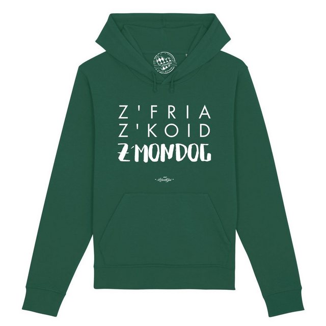 Bavariashop Hoodie Herren Hoodie "Z'fria z'koid z'Mondog... günstig online kaufen