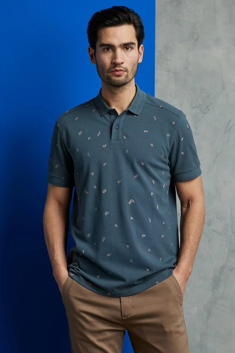 Cast Iron Polo Shirt Slate Dunkelblau - Größe M günstig online kaufen