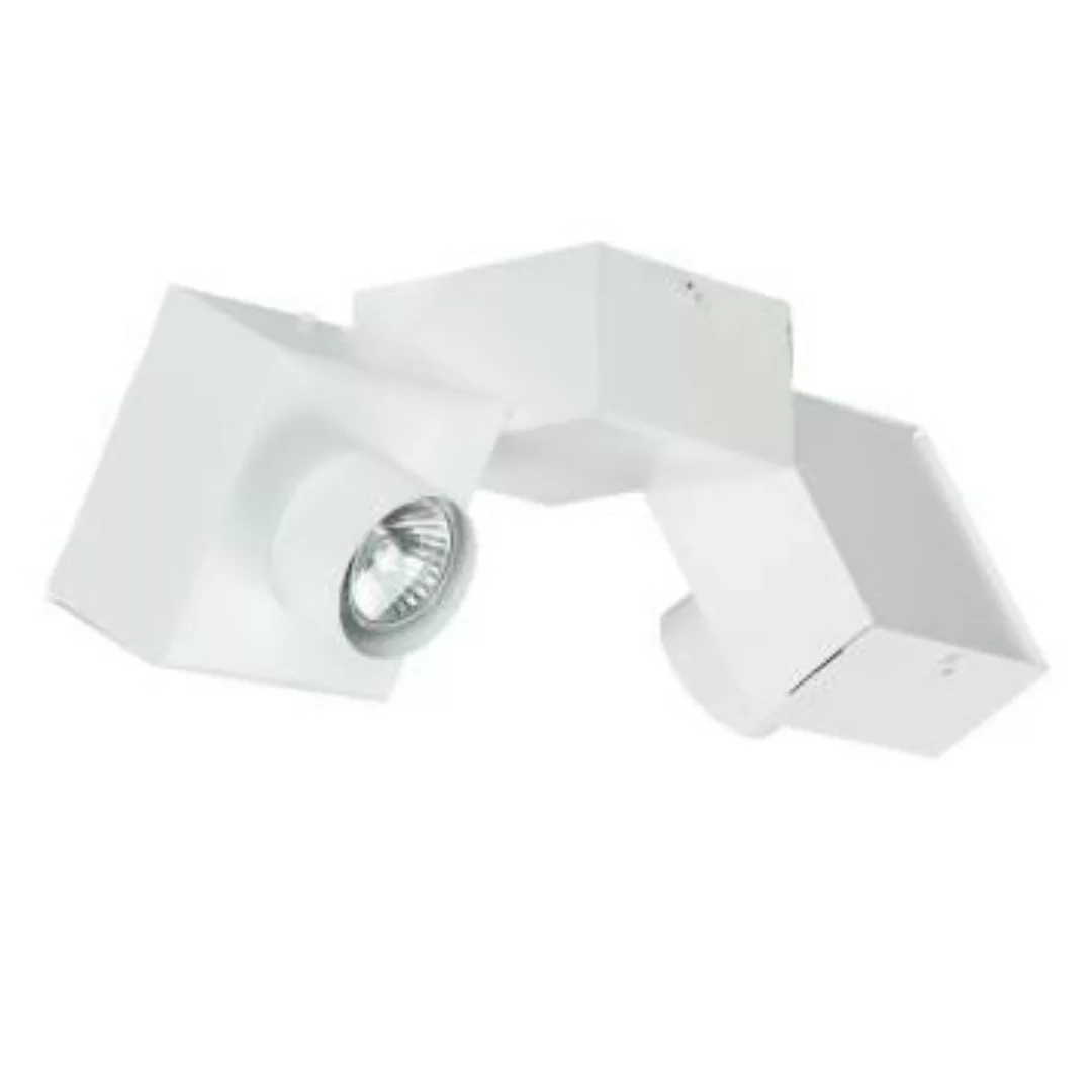 Deckenlampe Quader Design Weiß Metall 2x GU10 günstig online kaufen