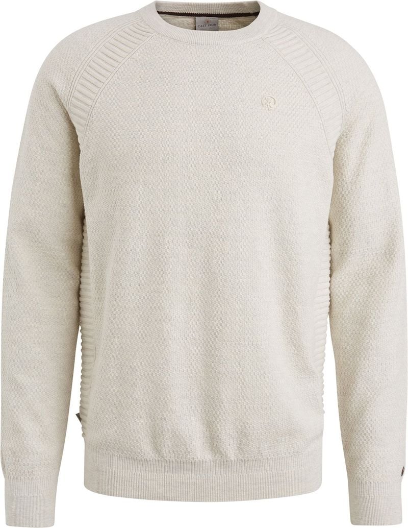 Cast Iron Pullover Heather Plated Ecru - Größe S günstig online kaufen