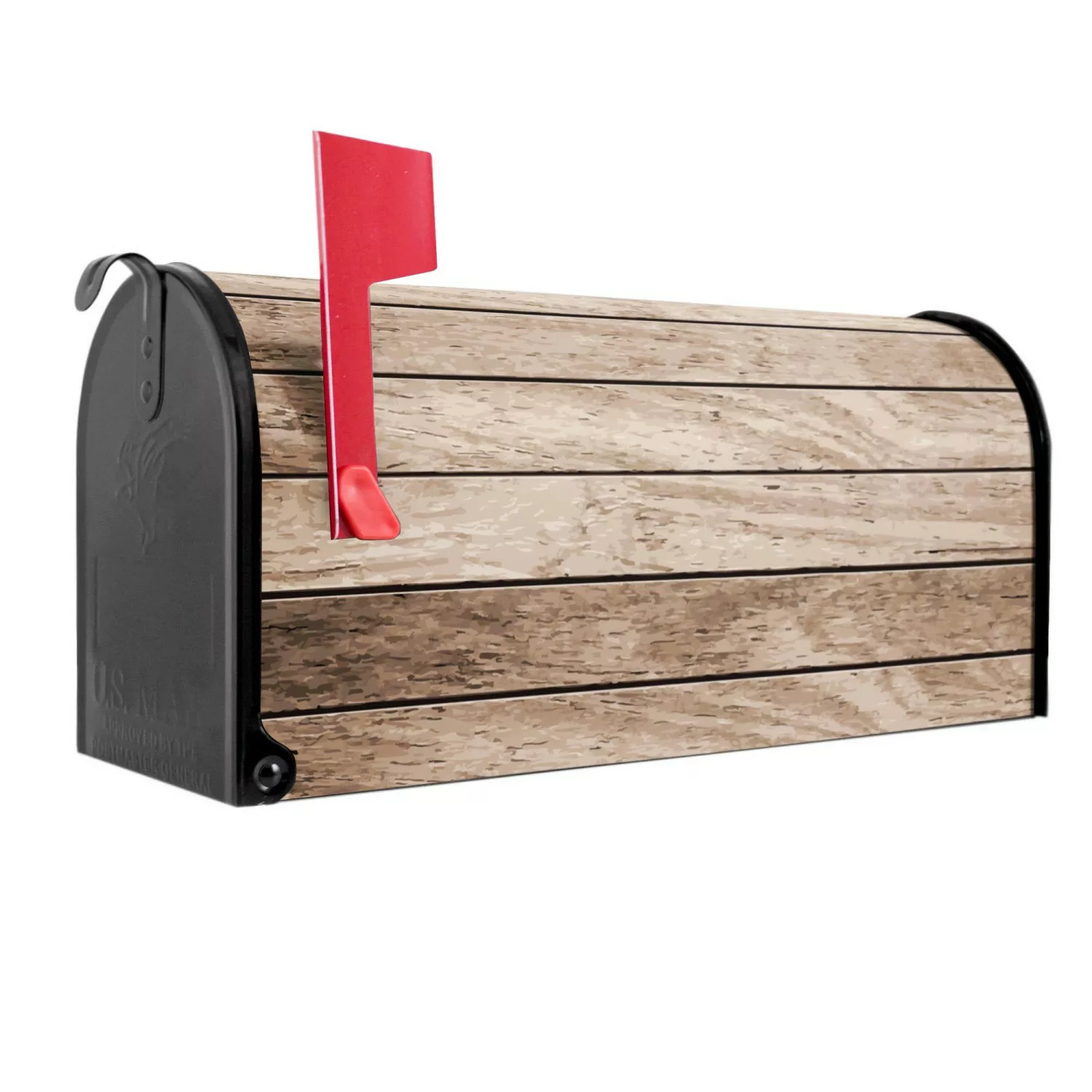 Banjado Amerikanischer Briefkasten Schwarz 48x22x16cm US Mailbox Letterbox günstig online kaufen