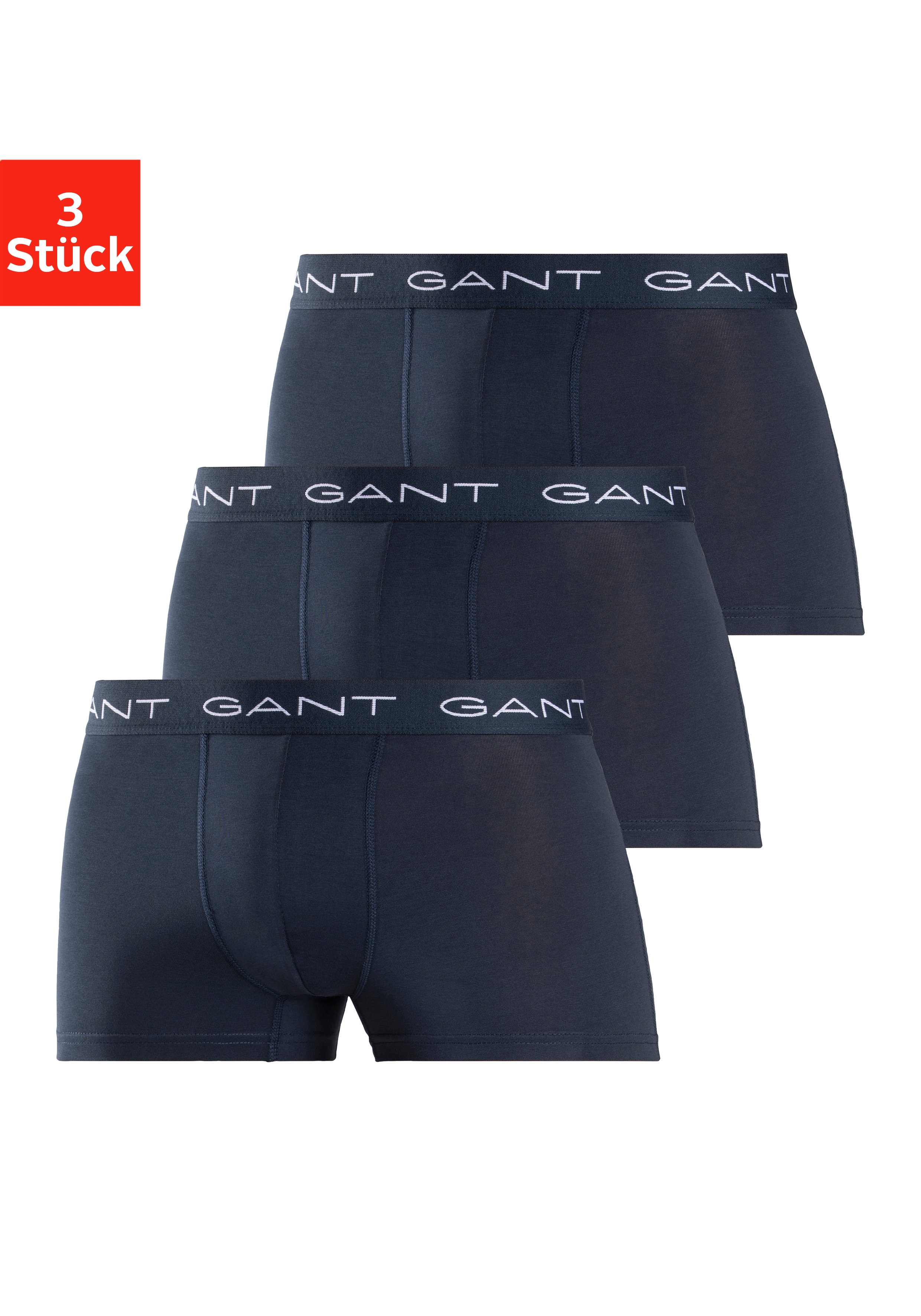 Gant Boxer, (3 St.), Logo Webbund günstig online kaufen