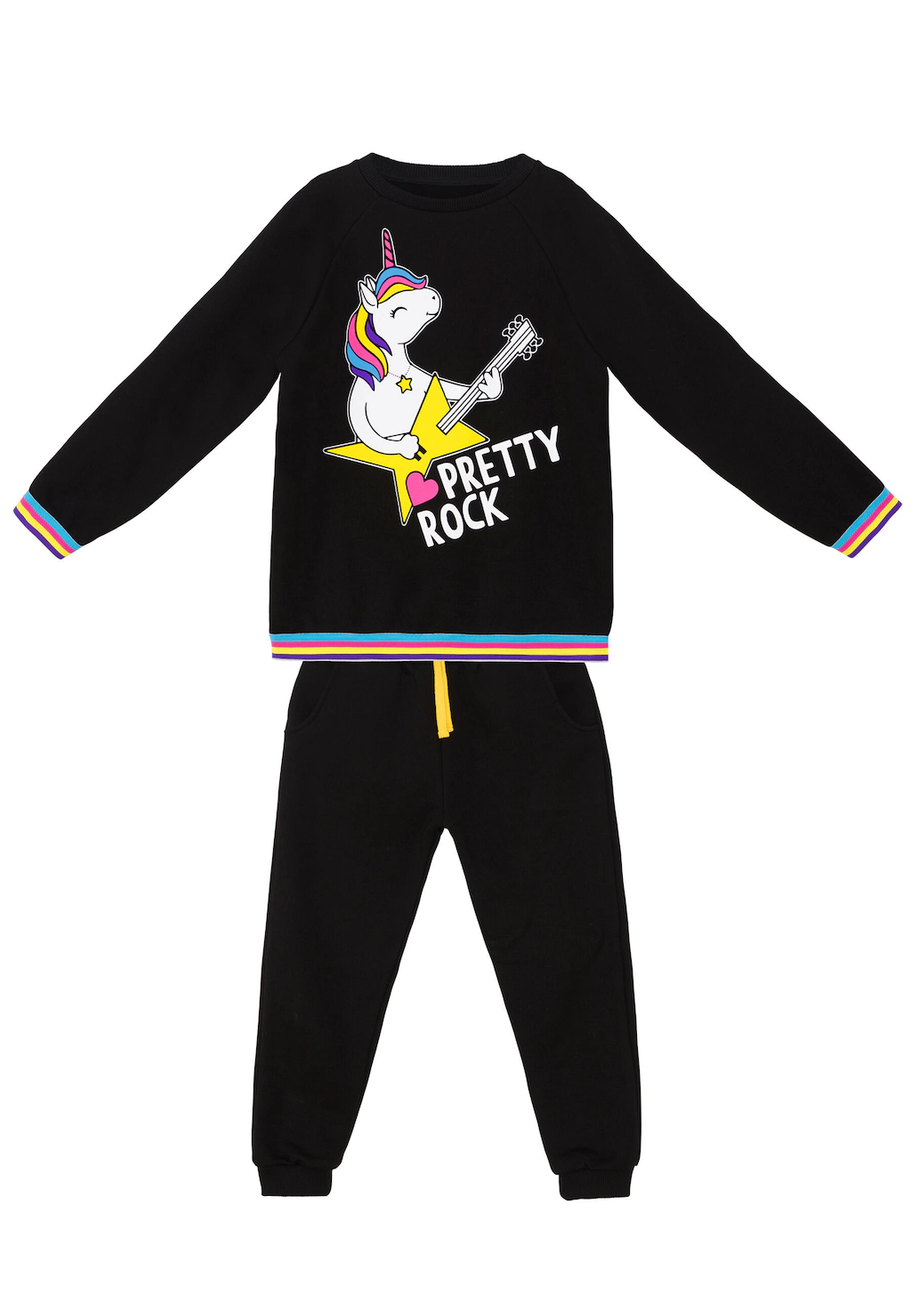 Denokids Hausanzug "Rock Unicorn", (2 tlg.), mit Einhorn-Motiv günstig online kaufen