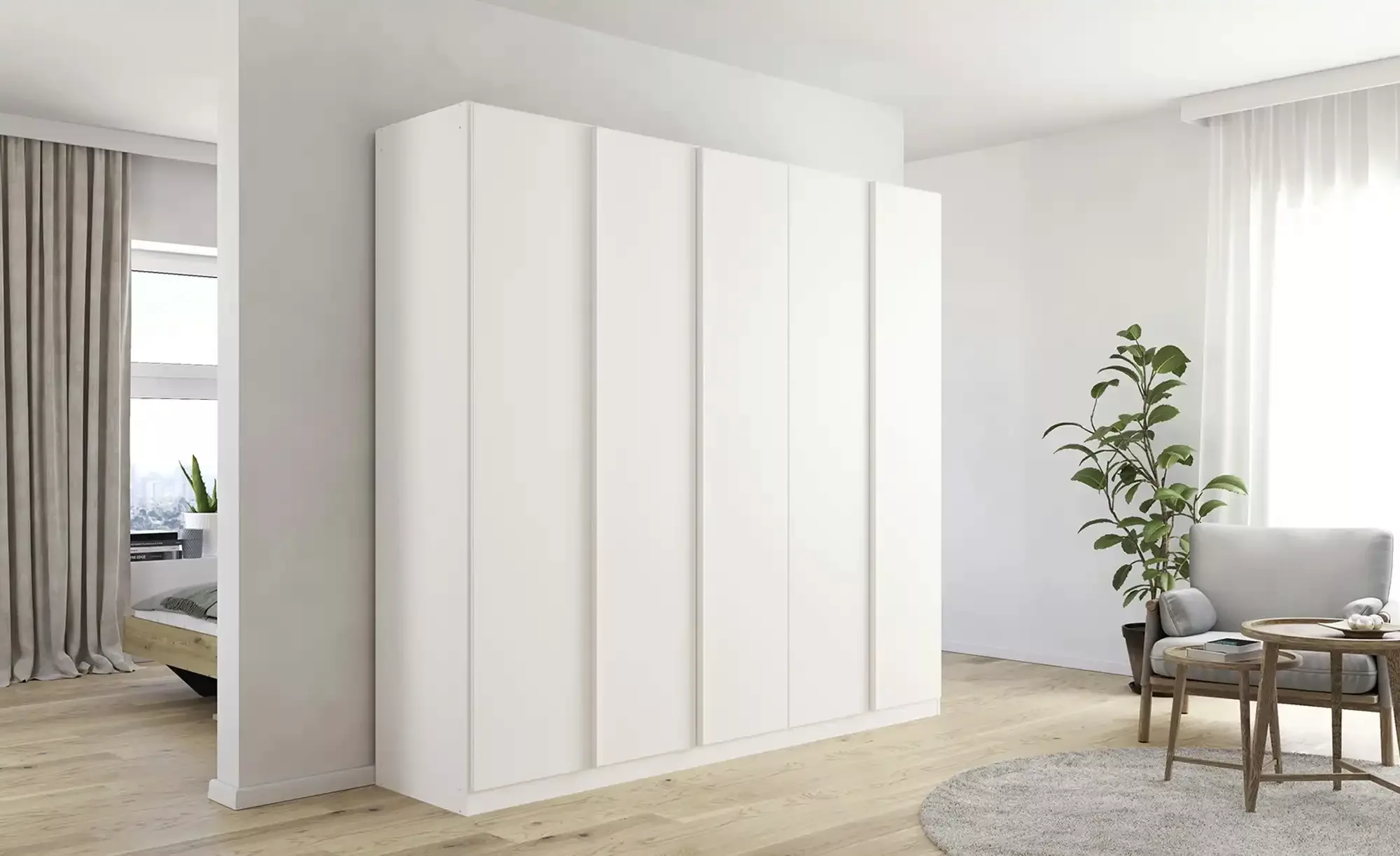 Drehtürenschrank  Stella ¦ weiß ¦ Maße (cm): B: 226 H: 210 T: 54.0 Schränke günstig online kaufen
