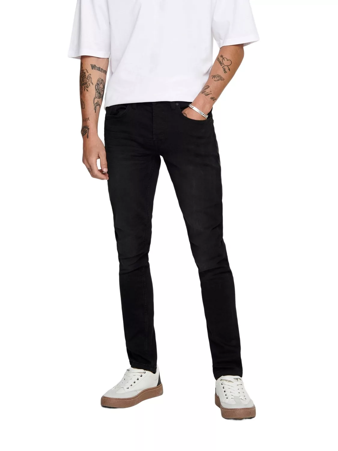 Only & Sons Herren Jeans ONSLOOM JOG 7451 - Slim Fit - Schwarz - Black günstig online kaufen