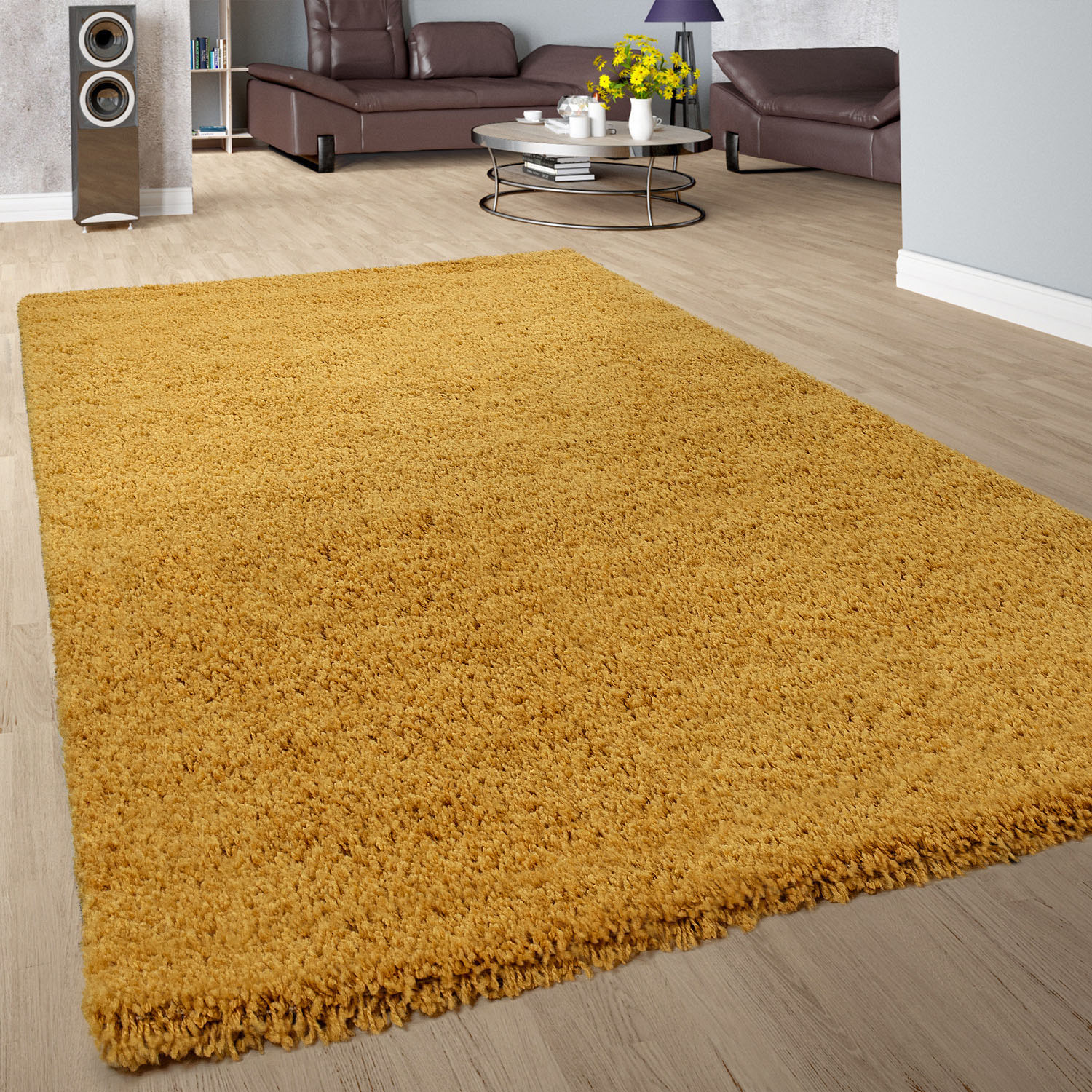 Paco Home Hochflor-Teppich »Sky 250«, rechteckig, gewebt, Uni-Farben, inten günstig online kaufen