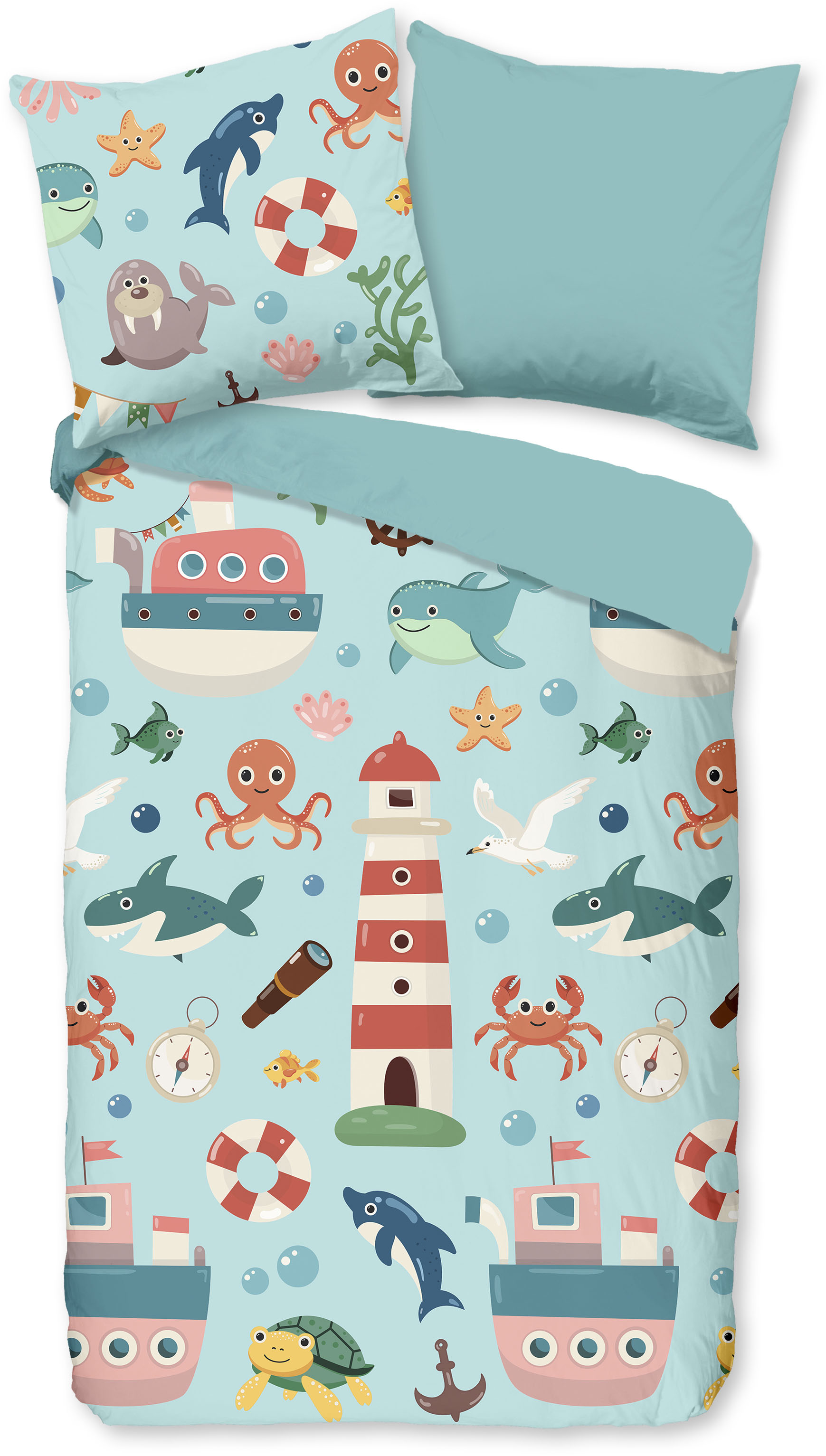 PURE luxury collection Kinderbettwäsche »Sailor«, Mikrofaser, 135x200, 2 Te günstig online kaufen