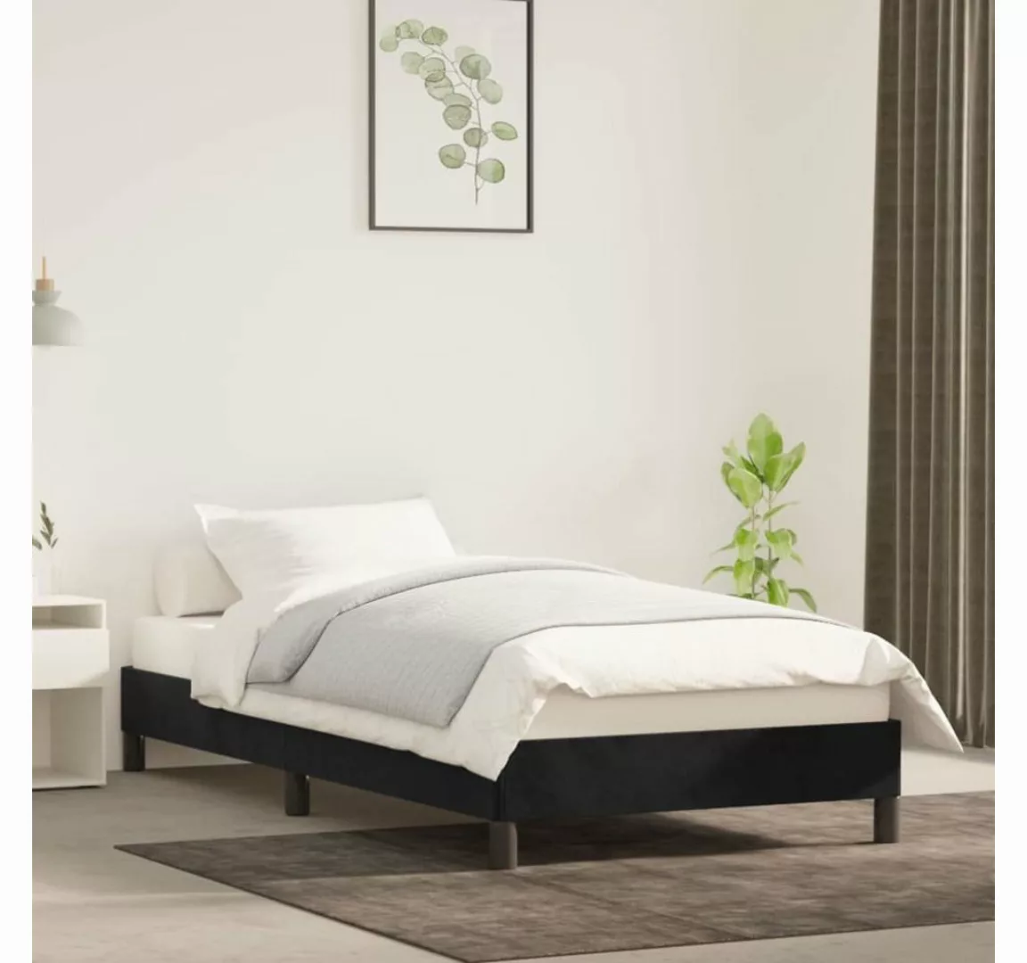 furnicato Bett Bettgestell Schwarz 100x200 cm Samt günstig online kaufen