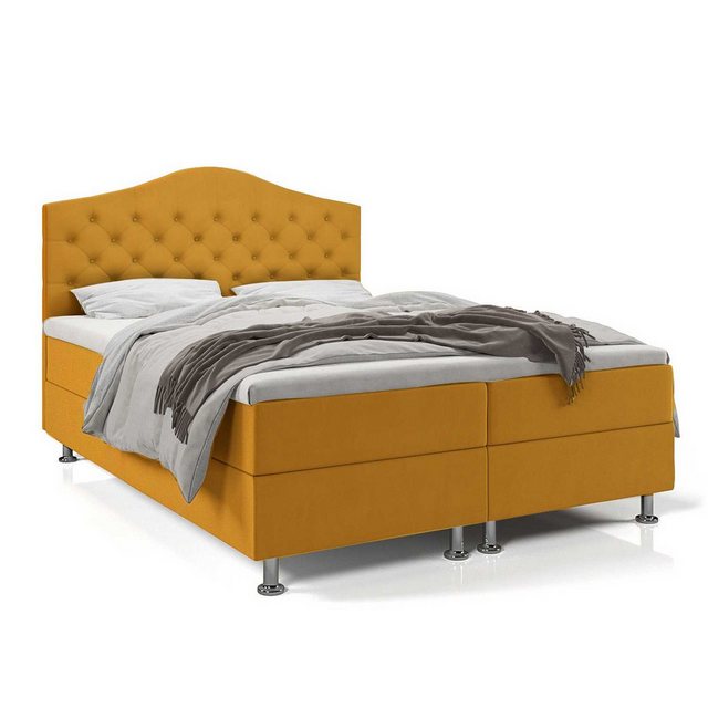 Best for Home Boxspringbett Glamour Bonellfederkern inkl. 7-Zonen Topper T- günstig online kaufen