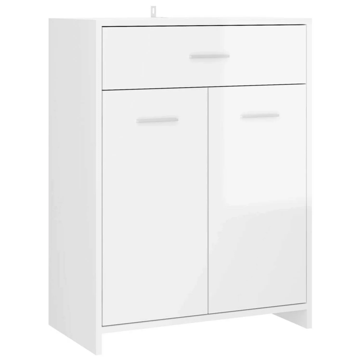 Badezimmerschrank Hochglanz-weiß 60x33x80 Cm Spanplatte günstig online kaufen