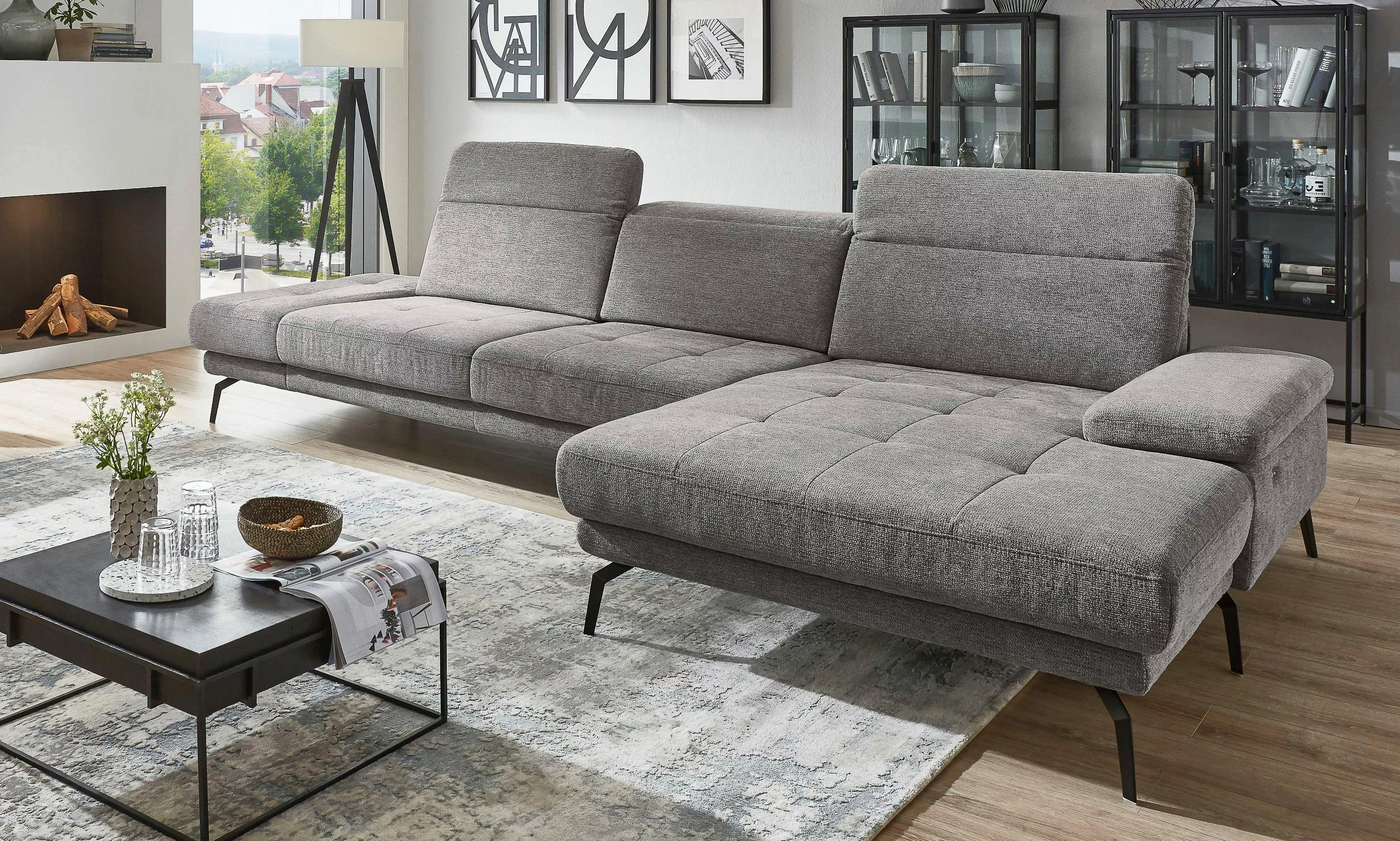 Die PlanBar Ecksofa "MP-IN20126 L-Form mit Kaltschaum-Polsterung", mit Kopf günstig online kaufen