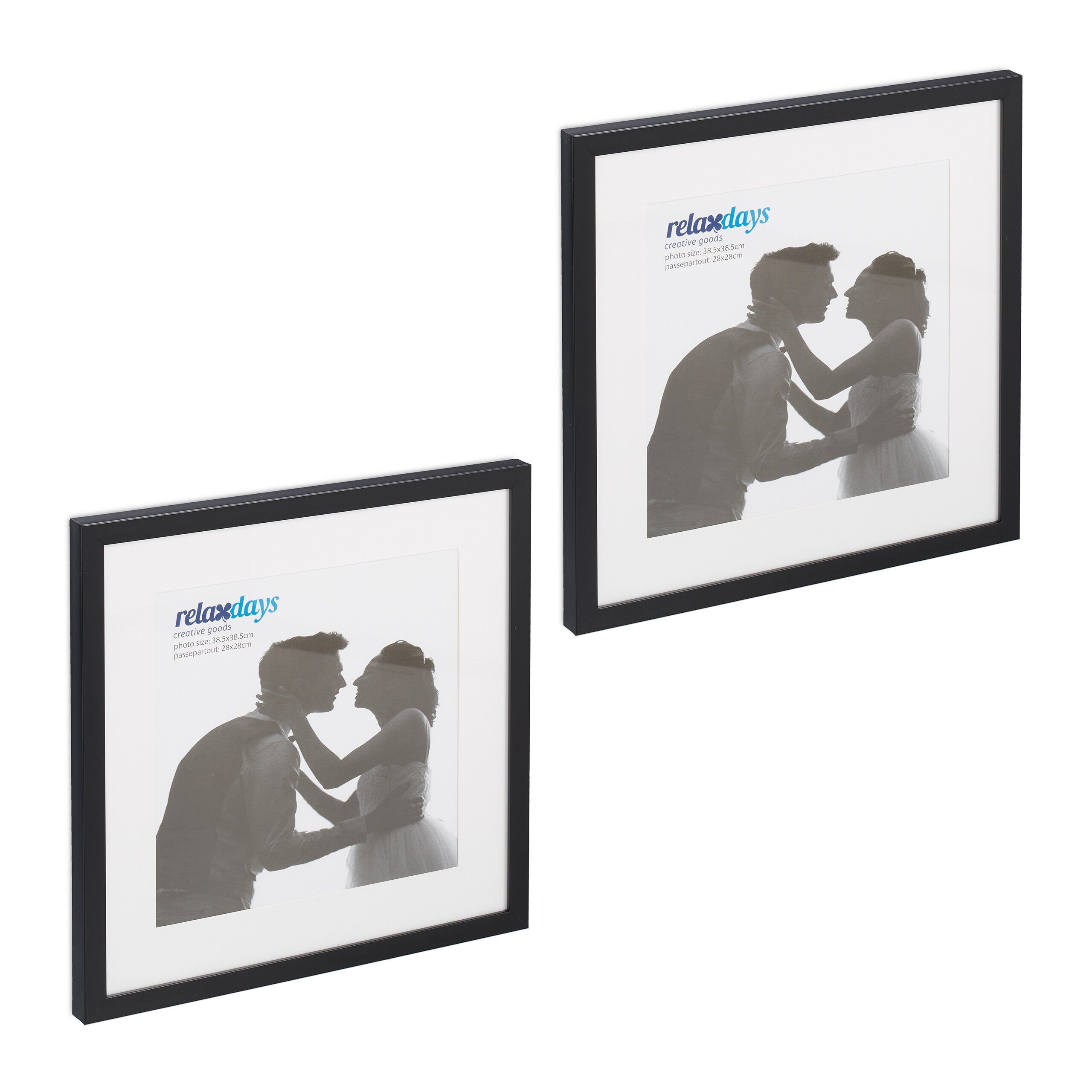 relaxdays Bilderrahmen-Set Bilderrahmen 38,5 x 38,5 günstig online kaufen
