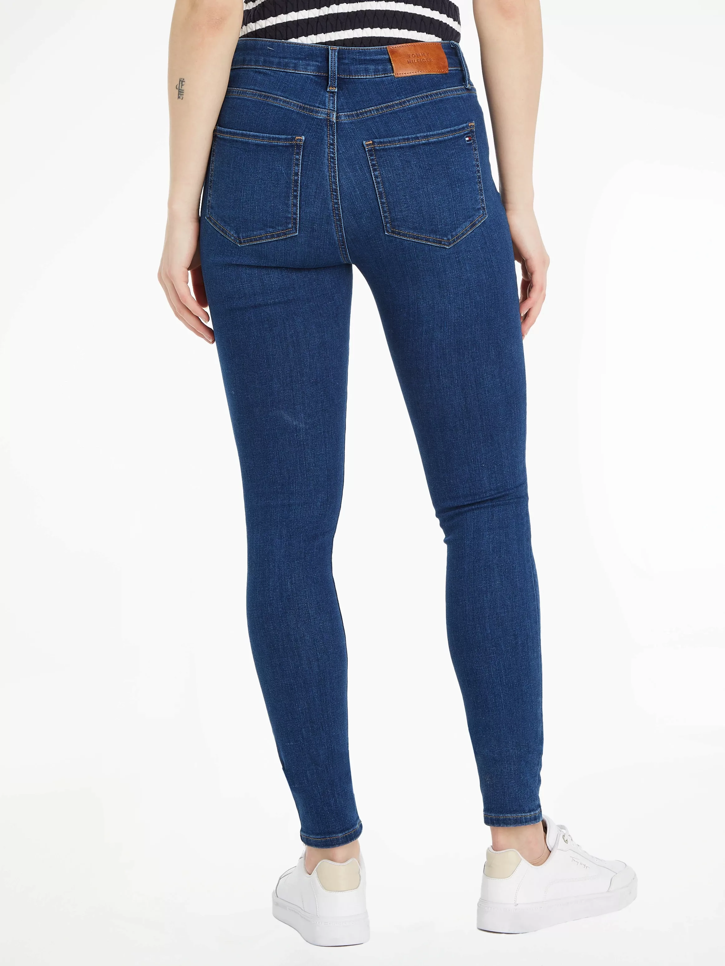 Tommy Hilfiger Skinny-fit-Jeans "TH FLEX HARLEM U SKINNY HW KAI", in blauer günstig online kaufen