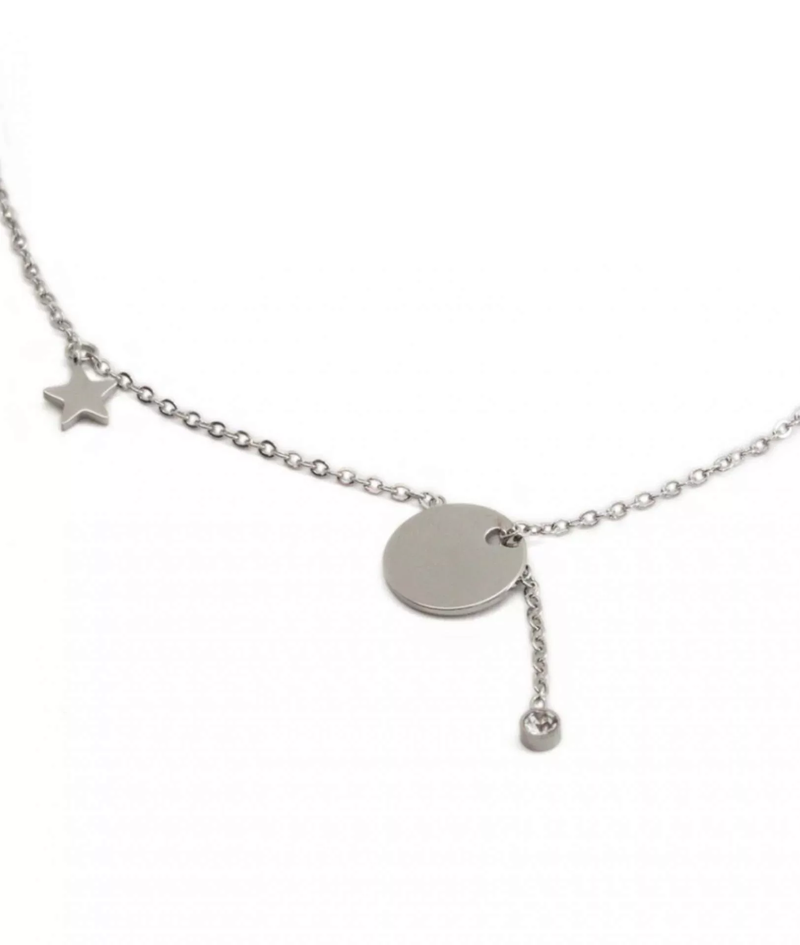 ZAG Bijoux Halskette Hängerchen Plättchen/Stern - Farbe: Silber günstig online kaufen
