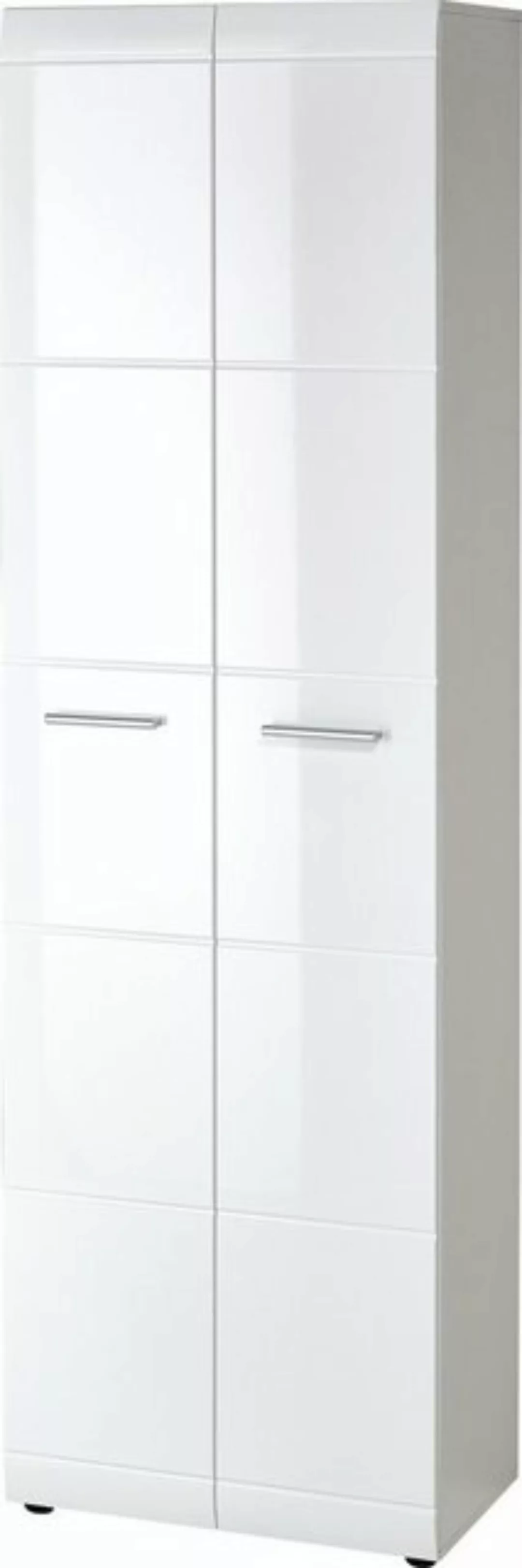 freiraum Garderobenschrank 402 (BxHxT: 59x197x37 cm) in weiss mit 2 Türen u günstig online kaufen