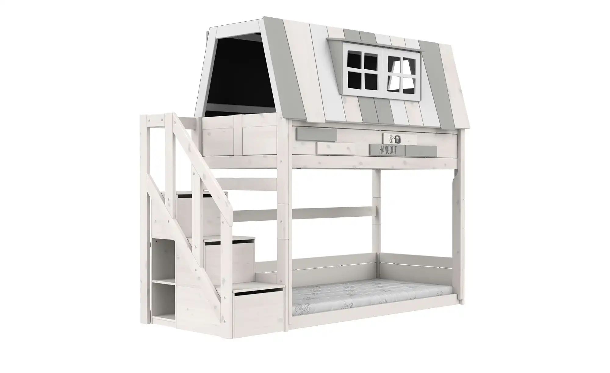 Lifetime Niedriges Abenteuerbett mit Treppe  My Hangout ¦ weiß ¦ Maße (cm): günstig online kaufen