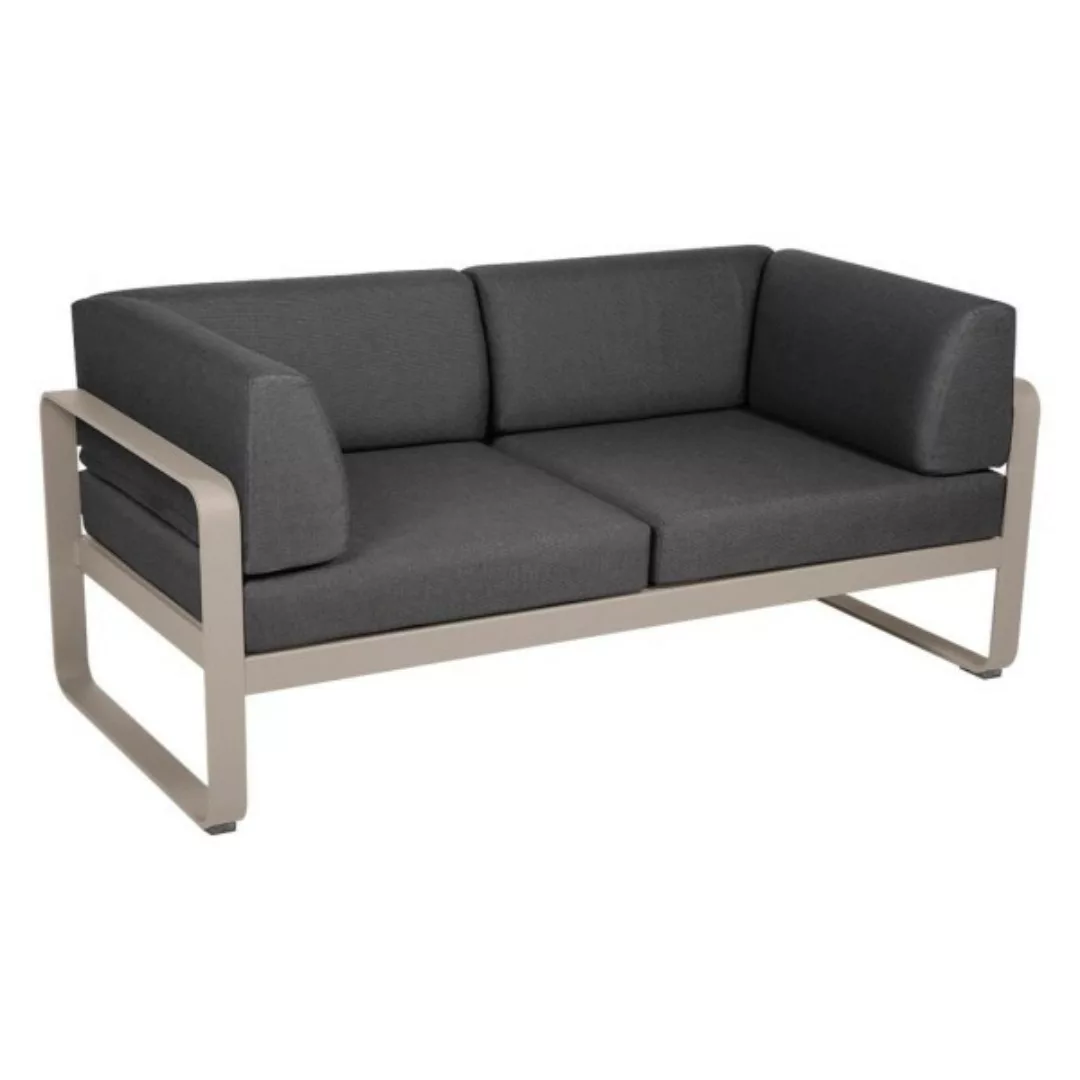 Bellevie 2-Sitzer Club Sofa 14 Muskat A3 Graphitgrau günstig online kaufen