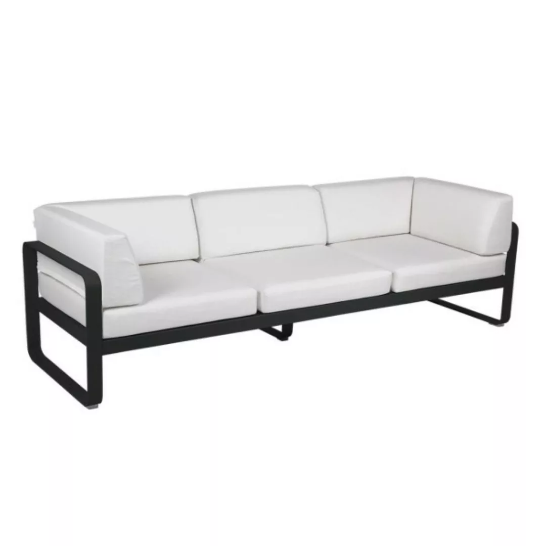 Bellevie 3-Sitzer Club Sofa Outdoor 42 Lakritze 81 Grauweiß günstig online kaufen