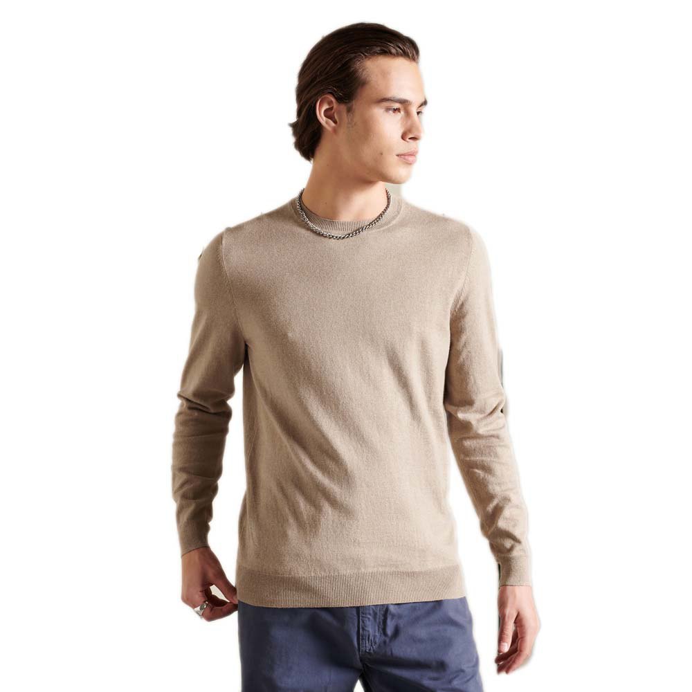 Superdry Vintage Embroided Crew Pullover L Oatmeal Marl günstig online kaufen