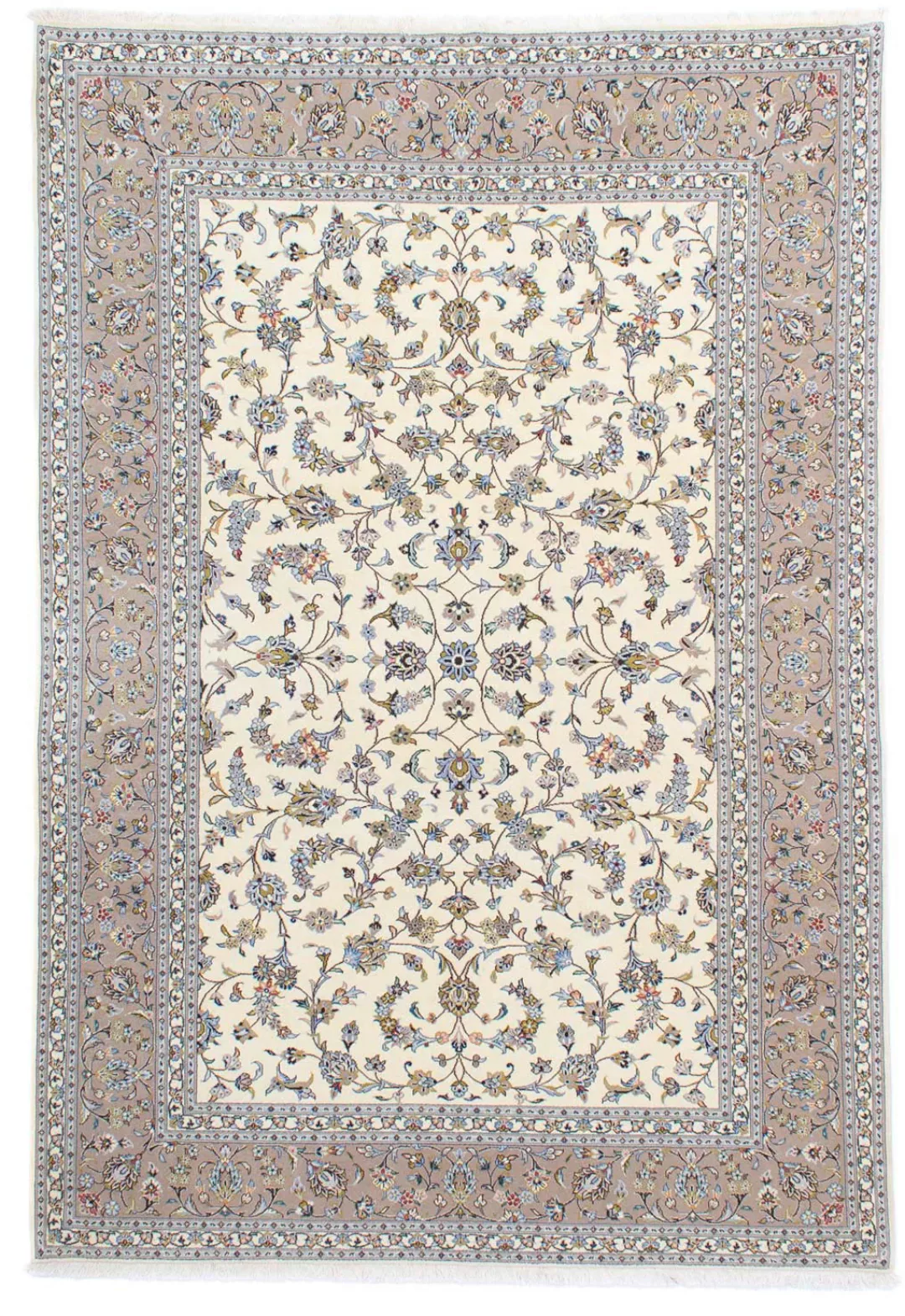 morgenland Wollteppich »Keshan Blumenmuster Beige 295 x 200 cm«, rechteckig günstig online kaufen