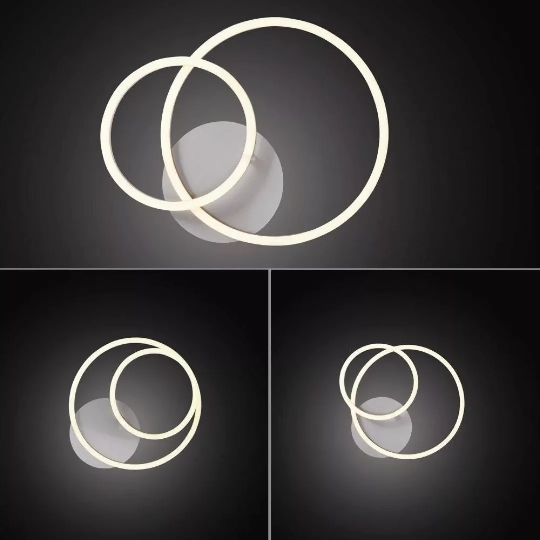 LED Deckenleuchte Ivanka in Silber 2x14W 1500lm günstig online kaufen