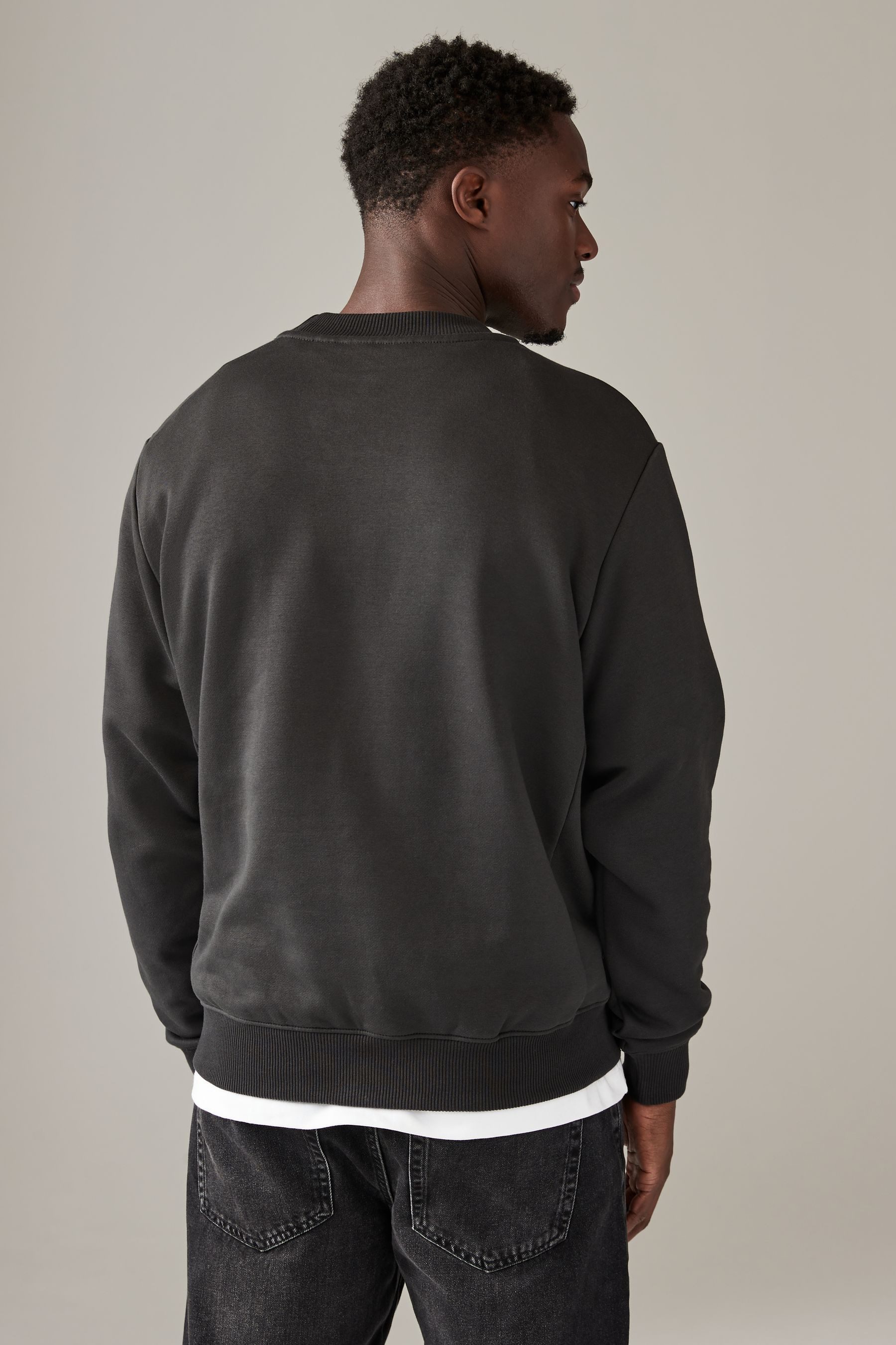 Next Sweatshirt Premium Jersey-Pullover – Rundhalspullover günstig online kaufen