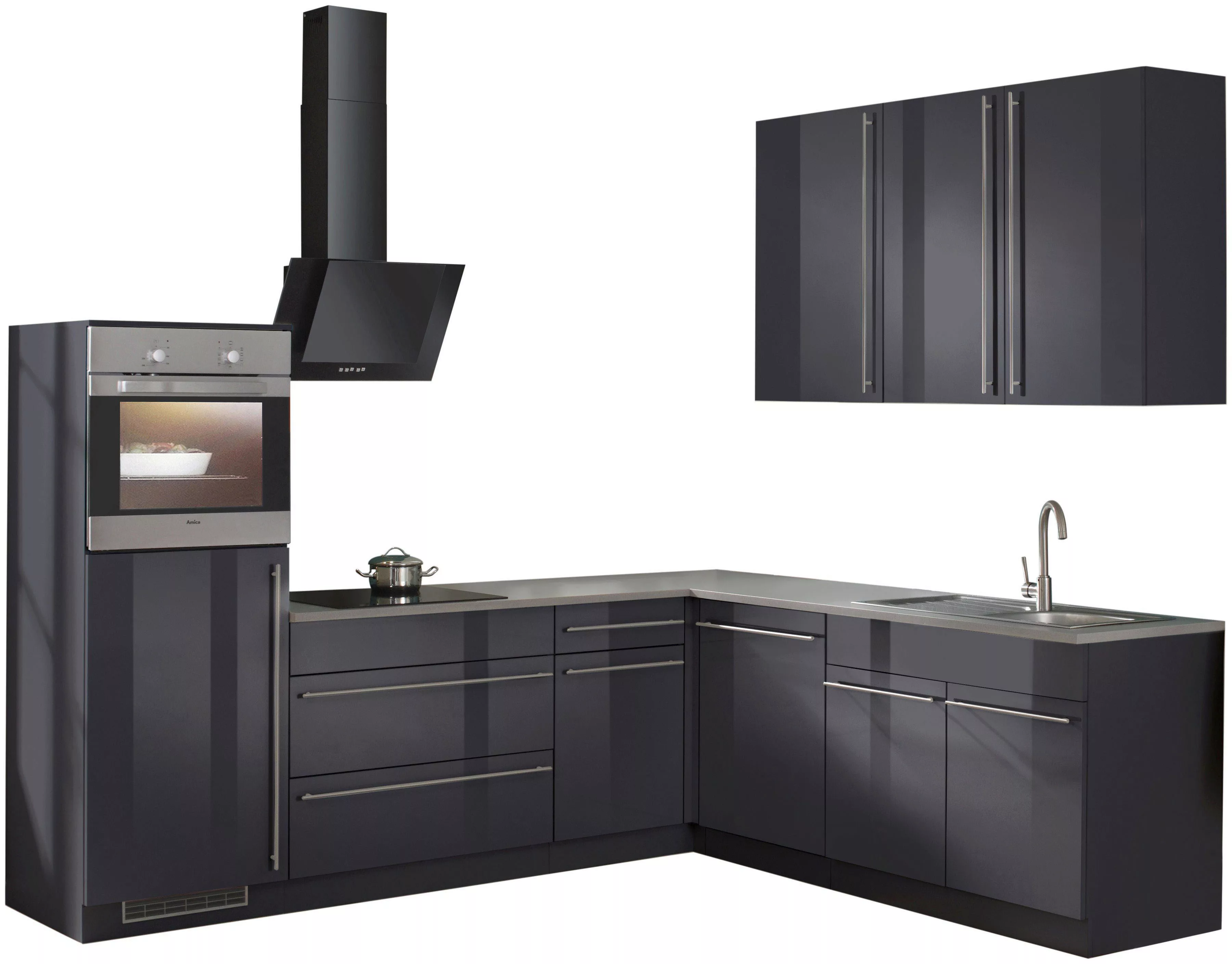 wiho Küchen Winkelküche "Chicago", ohne E-Geräte, Stellbreite 260/220 cm günstig online kaufen