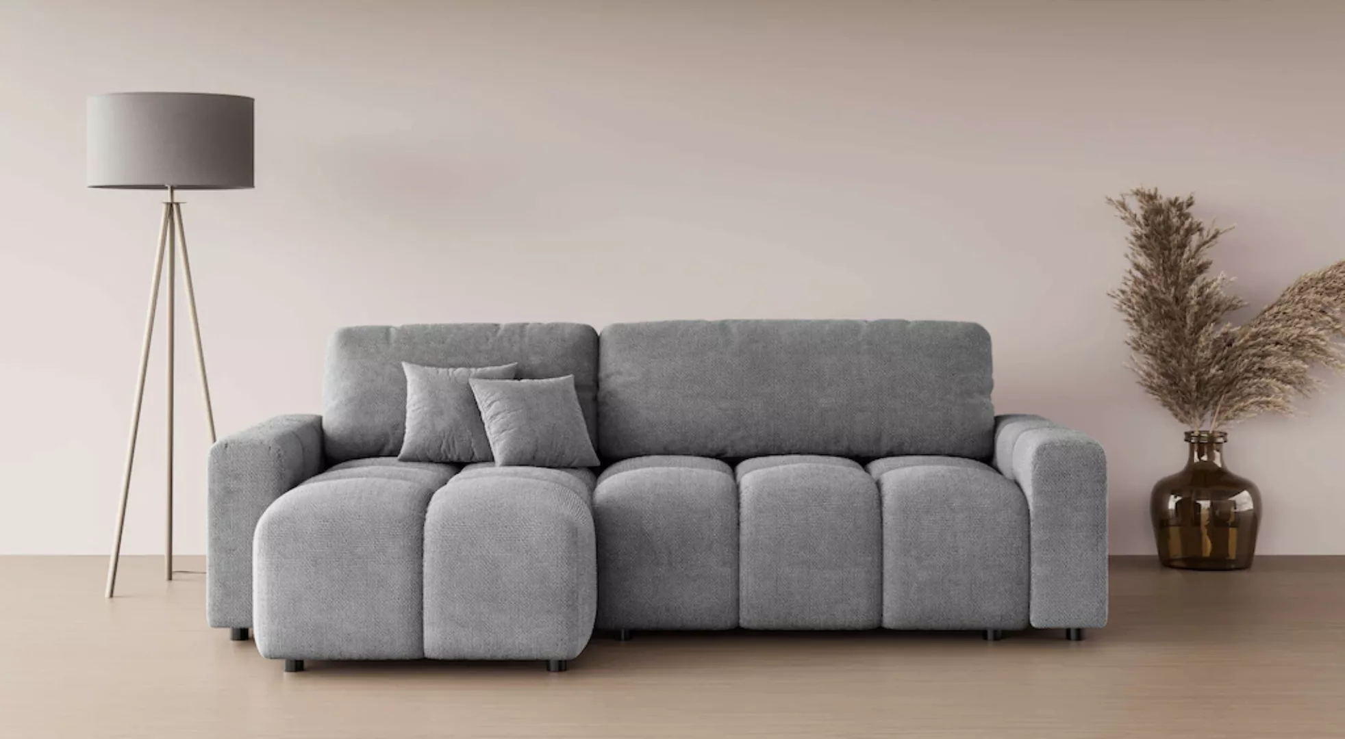 INOSIGN Ecksofa "FELICI, Schlafsofa 233cm, L-Form mit Recamiere beidseitig günstig online kaufen