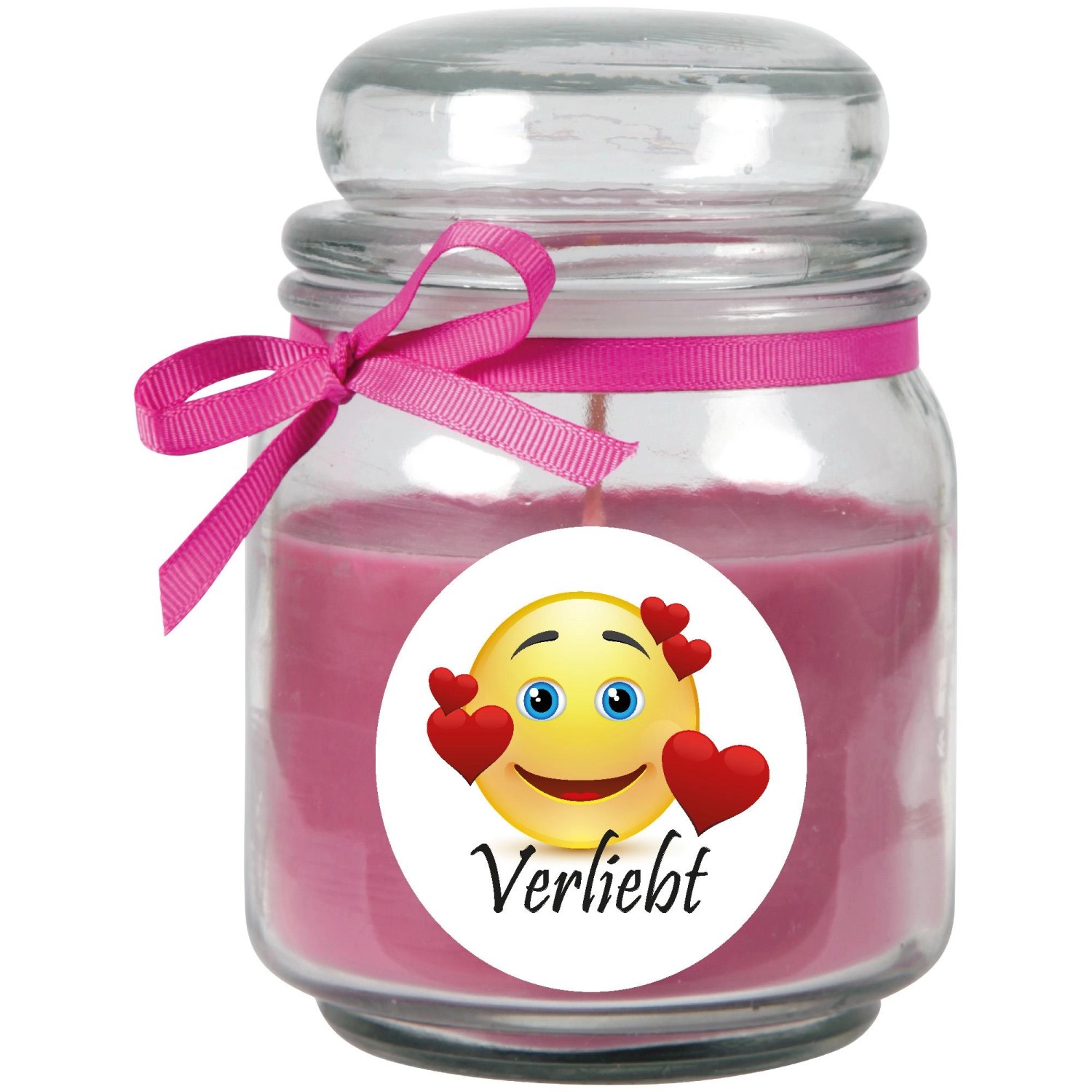 HS Candle Duftkerze & Glas Herzen Lavendel Lila günstig online kaufen