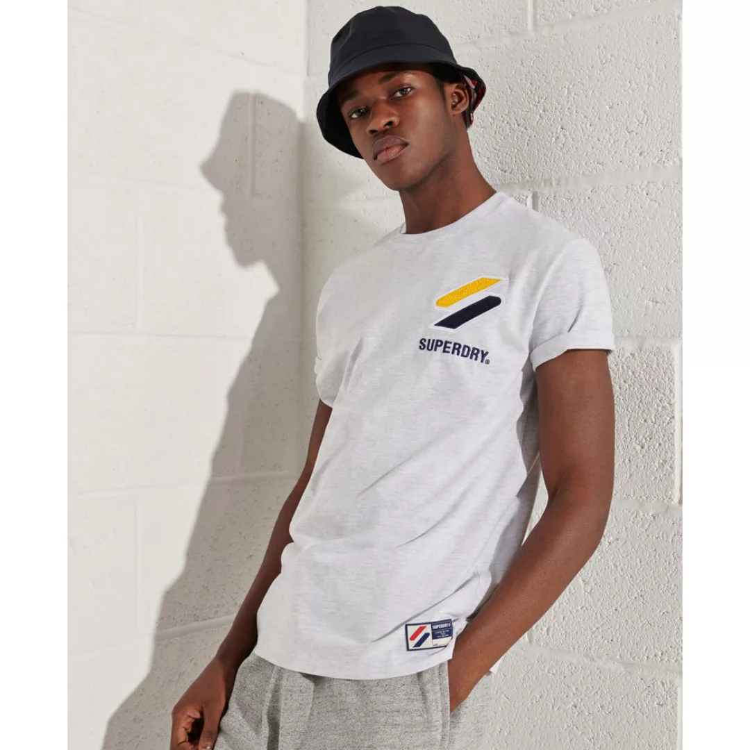 Superdry Sportstyle Chenille Kurzarm T-shirt S Ice Marl günstig online kaufen