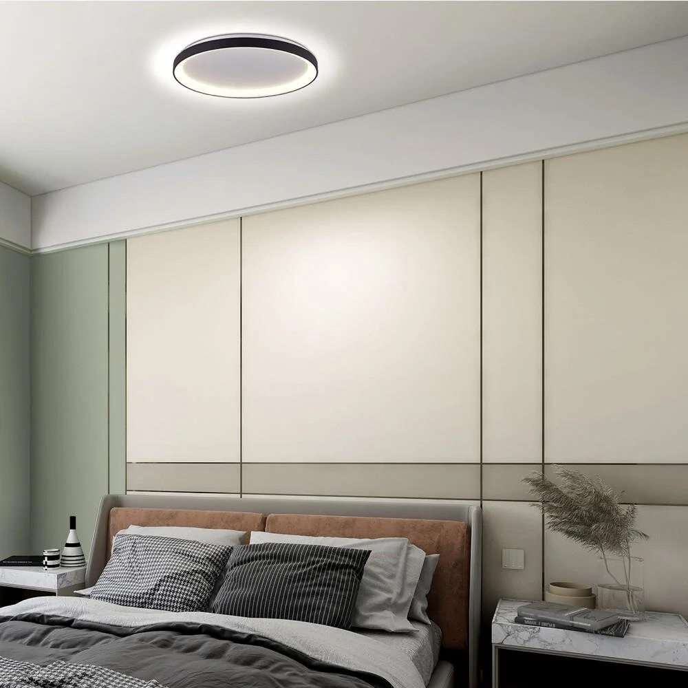 LED Deckenleuchte Ringlede in Schwarz und Weiß 2x 10W 1600lm günstig online kaufen