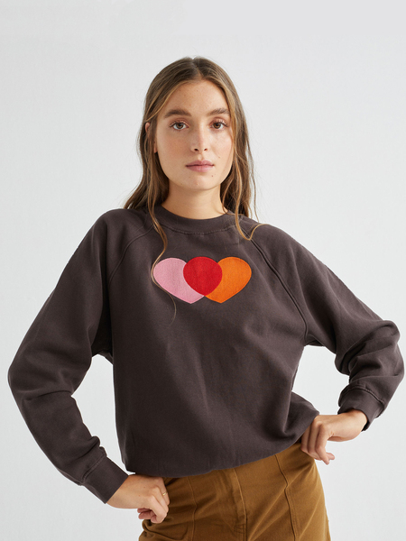 Orange Hearts Sweatshirt günstig online kaufen
