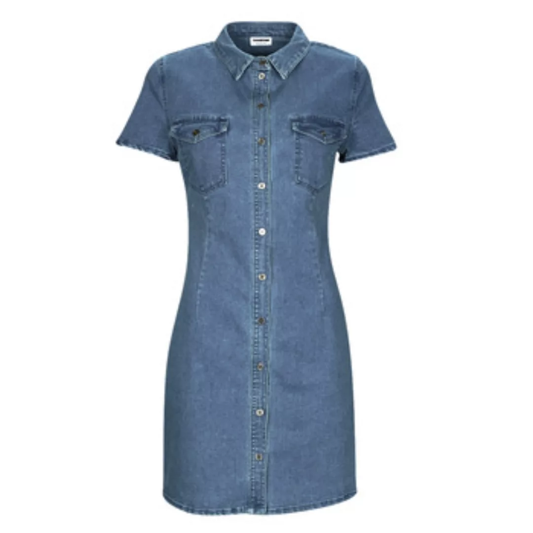 NOISY MAY Kurzärmelig Jeanskleid Damen Blau günstig online kaufen