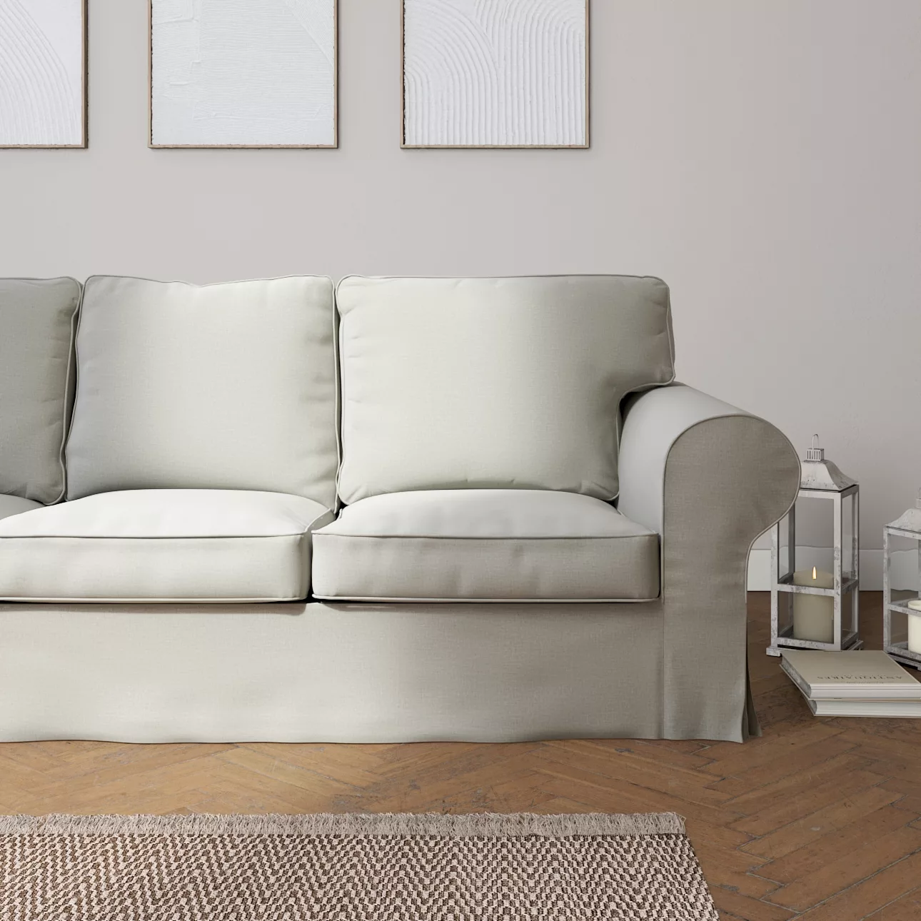 Bezug für Ektorp 3-Sitzer Schlafsofa, neues Modell (2013), mintgrün, 40cm x günstig online kaufen