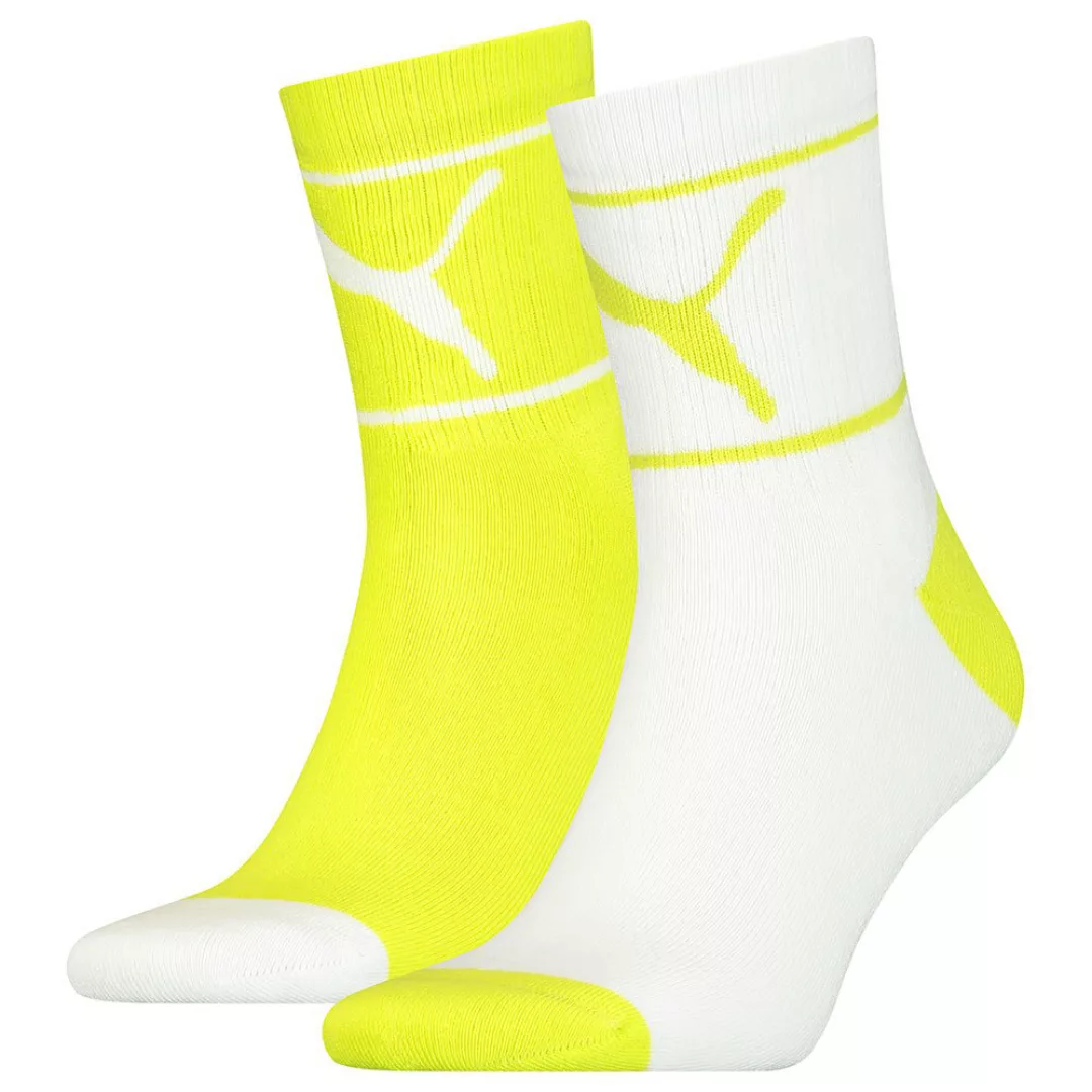 Puma Chill Short Crew Socken 2 Paare EU 39-42 Bright Green / White günstig online kaufen