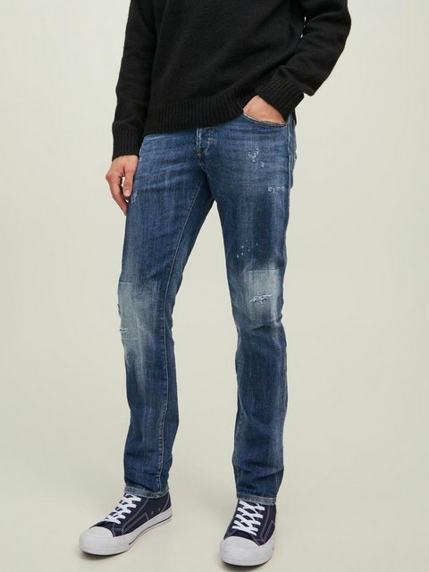 Jack & Jones Slim-fit-Jeans Herren Slim Fit Jeans Hose JJIGLENN JJLUCA EL 0 günstig online kaufen