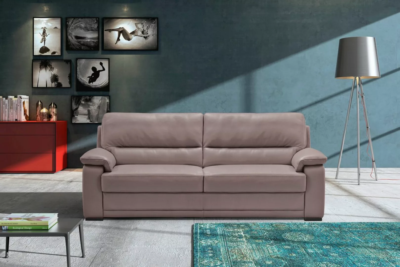 Egoitaliano 2,5-Sitzer Doris, modernes Designersofa, Ledersofa mit erstklas günstig online kaufen