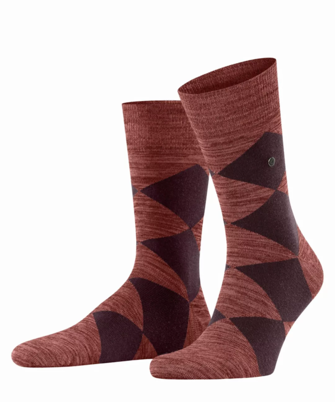 Burlington Multicolour Clyde Herren Socken, 40-46, Rot, Raute, Baumwolle, 2 günstig online kaufen