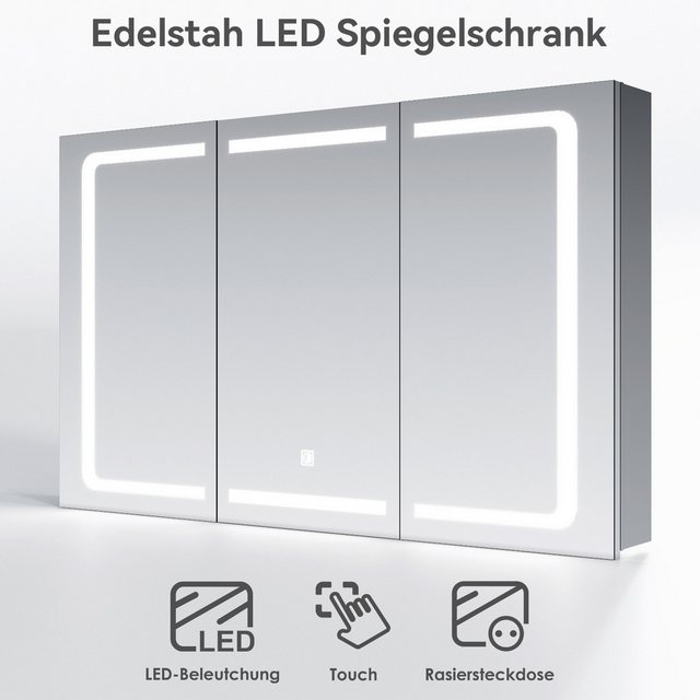 SONNI Spiegelschrank Spiegelschrank Bad mit Beleuchtung LED Badspiegel Touc günstig online kaufen