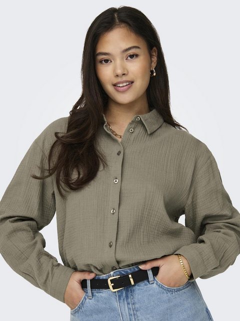 JACQUELINE de YONG Blusenshirt Elegantes Hemd Langarm Bluse in Knitteroptik günstig online kaufen