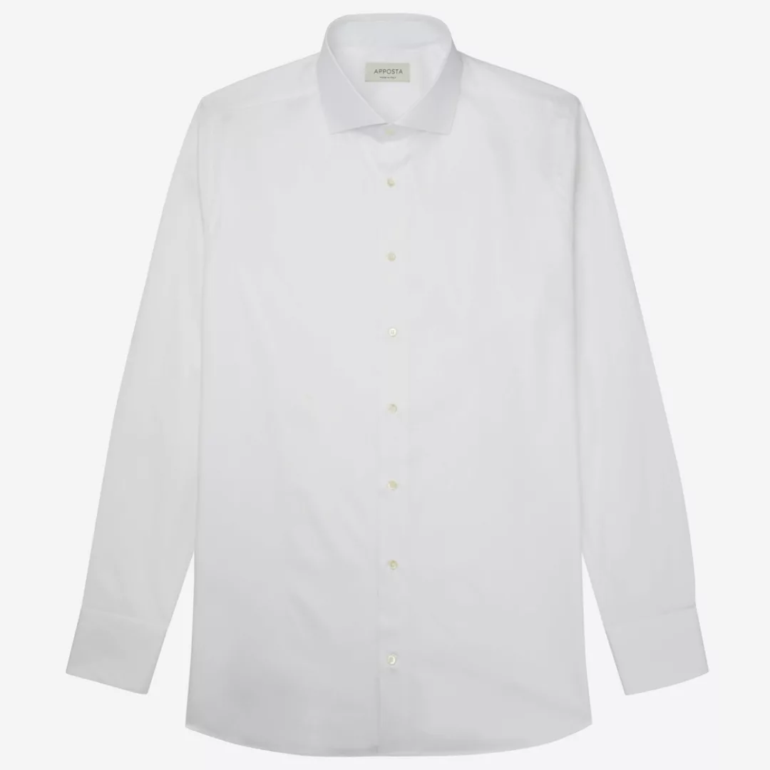 Hemd  einfarbig  weiß 100% reine baumwolle popeline doppelt gezwirnt sea is günstig online kaufen