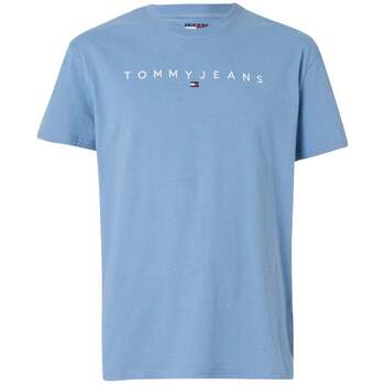 Tommy Jeans  T-Shirts & Poloshirts Linear Logo T-Shirt Colorado Blue günstig online kaufen