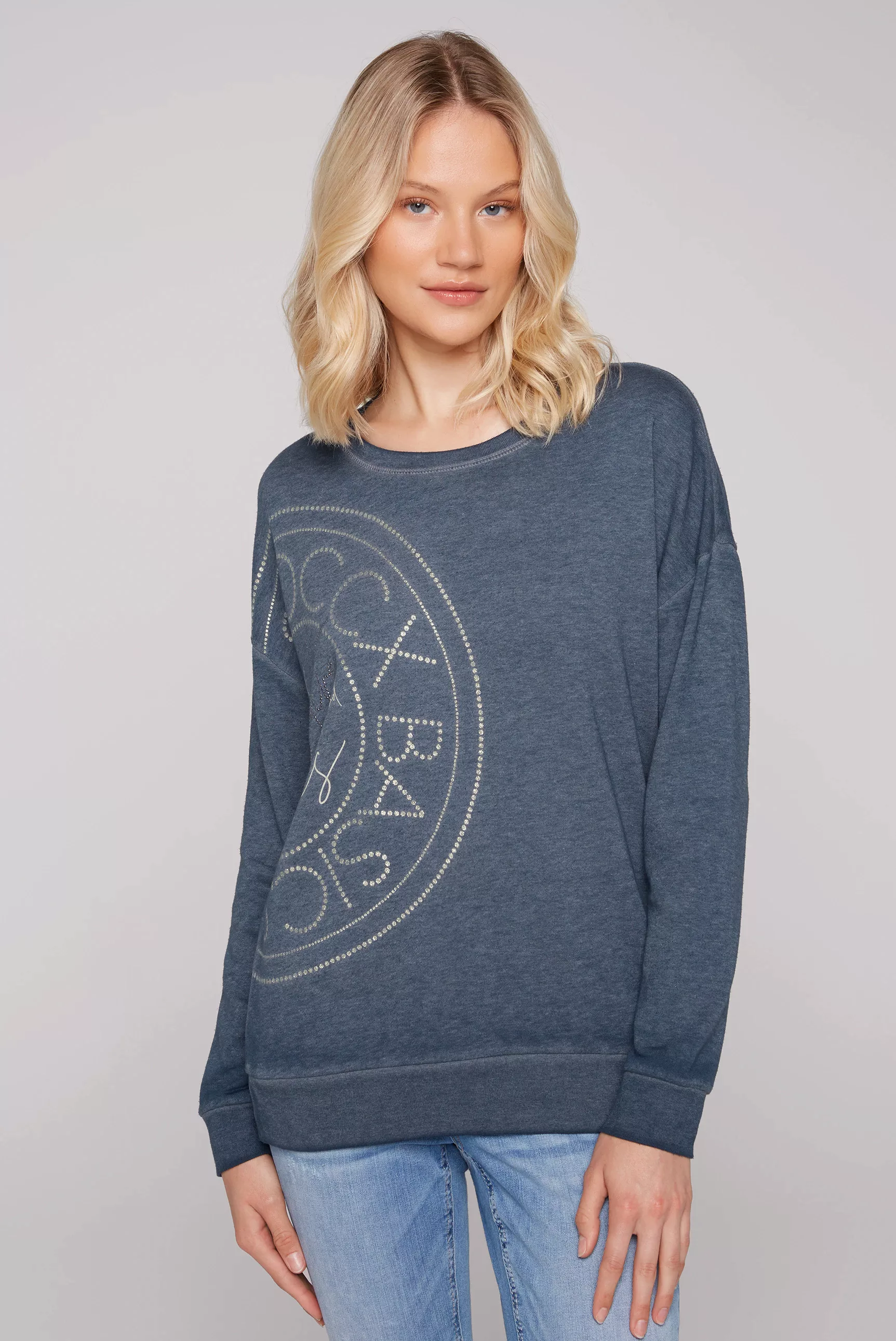 SOCCX Sweater, mit Ausbrenner-Effekten günstig online kaufen